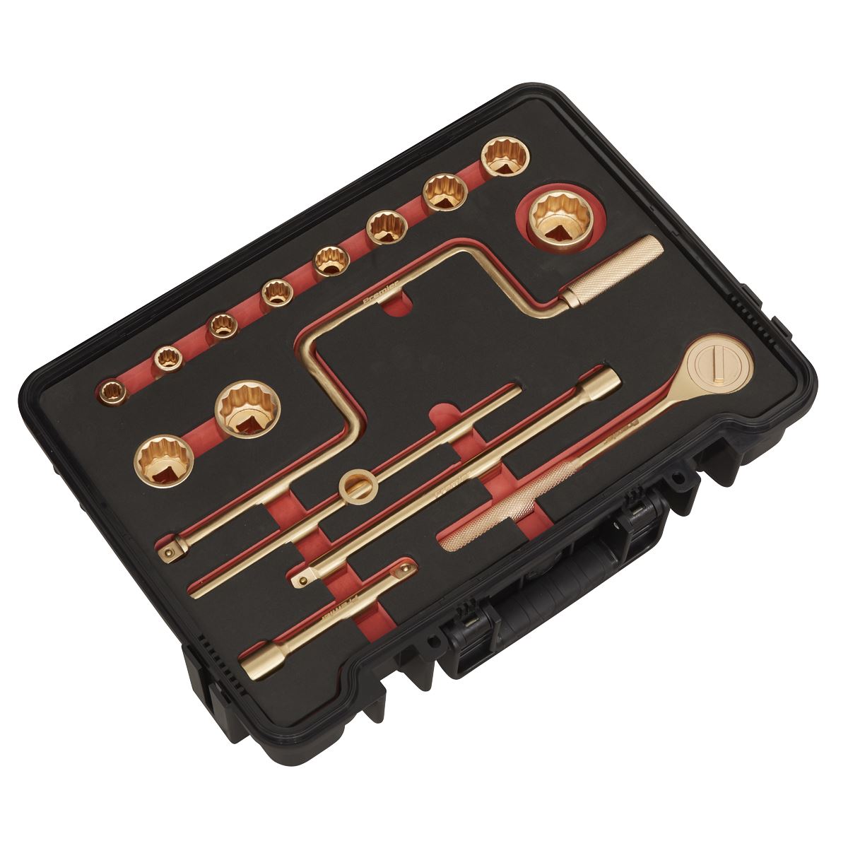 Sealey Premier Socket Set 17pc 1/2"Sq Drive - Non-Sparking 