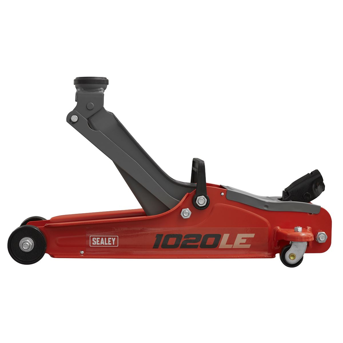 Sealey Trolley Jack 2tonne Low Entry Short Chassis - Red