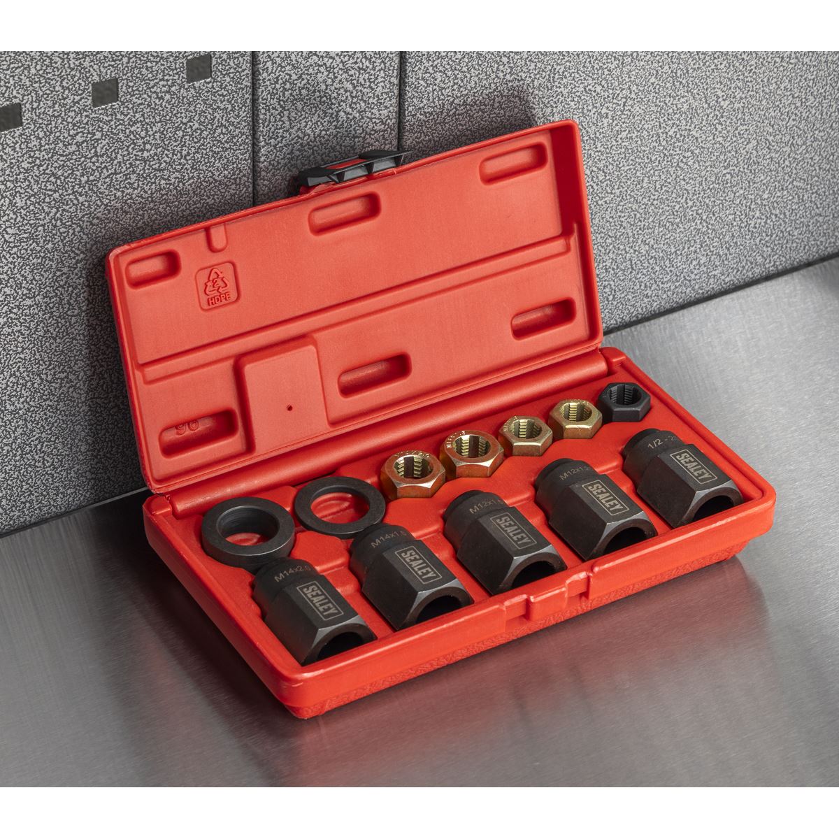 Sealey Wheel Stud Installer Kit 12pc  White Rose Tools