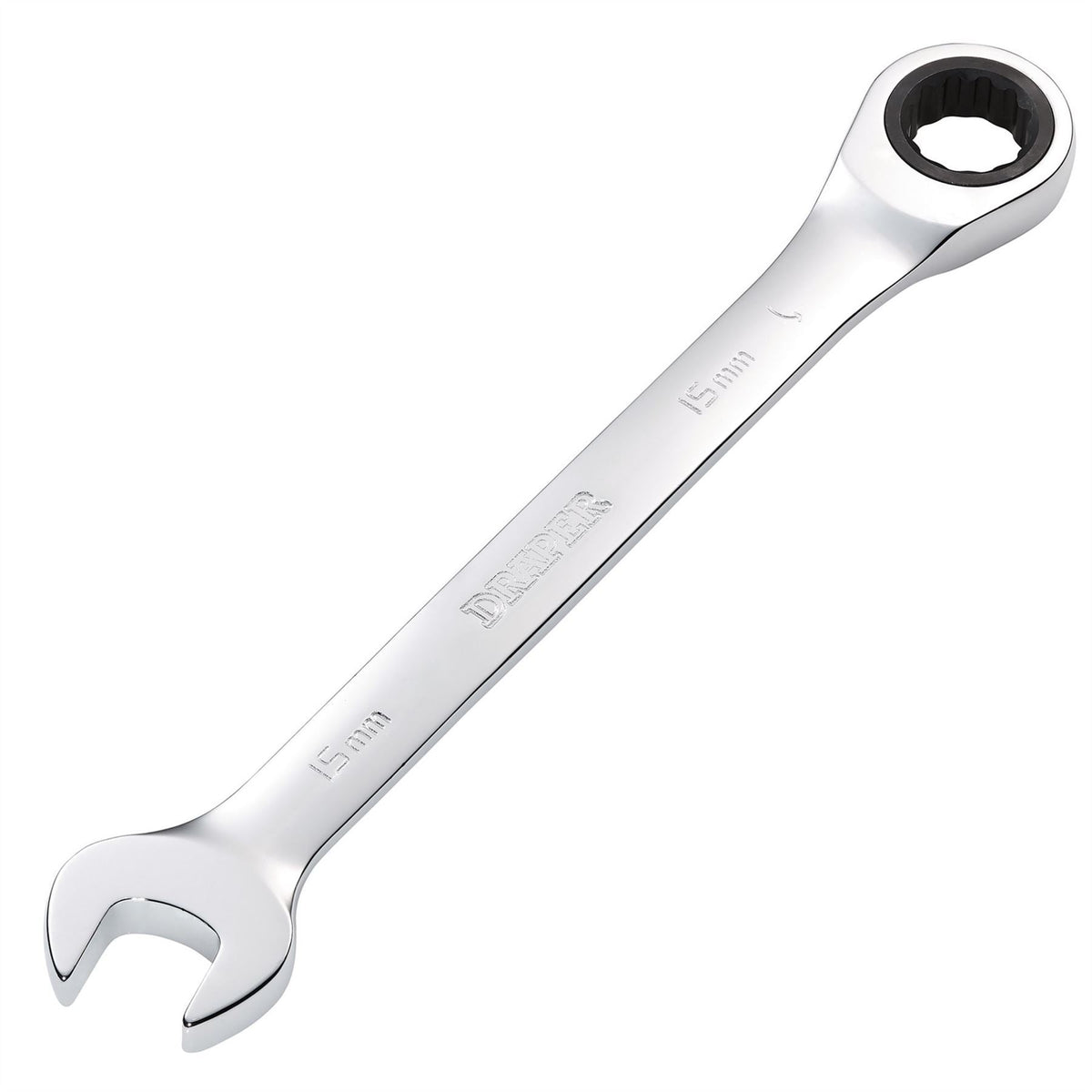 Draper Metric Ratcheting Combination Spanner 15mm 31012  White Rose Tools