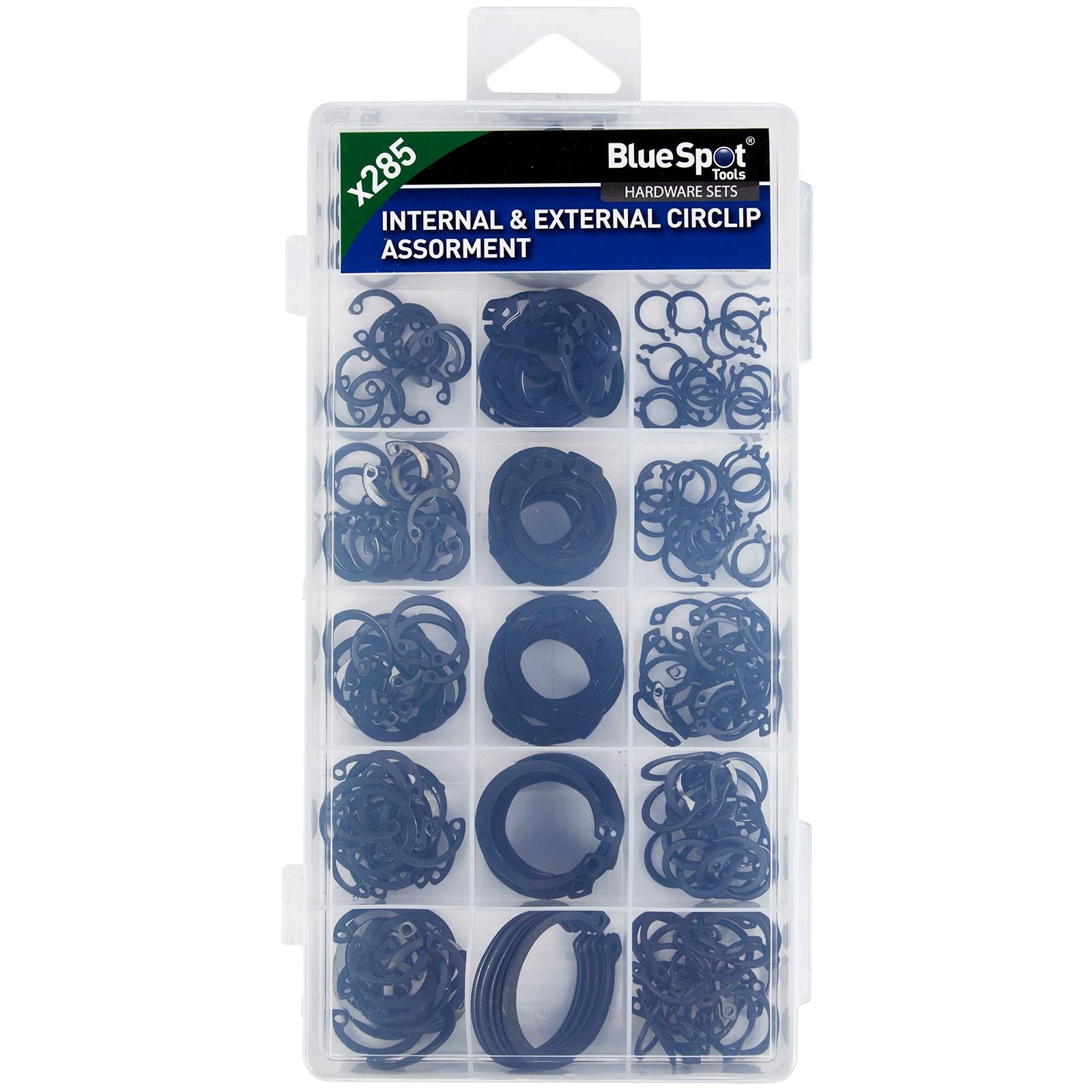 BlueSpot Assorted Internal and External Circlip Set 285pc 