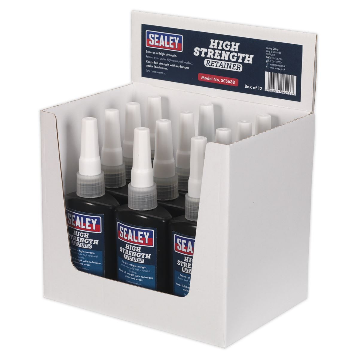 Sealey High Strength Retainer 50ml Pack of 12 