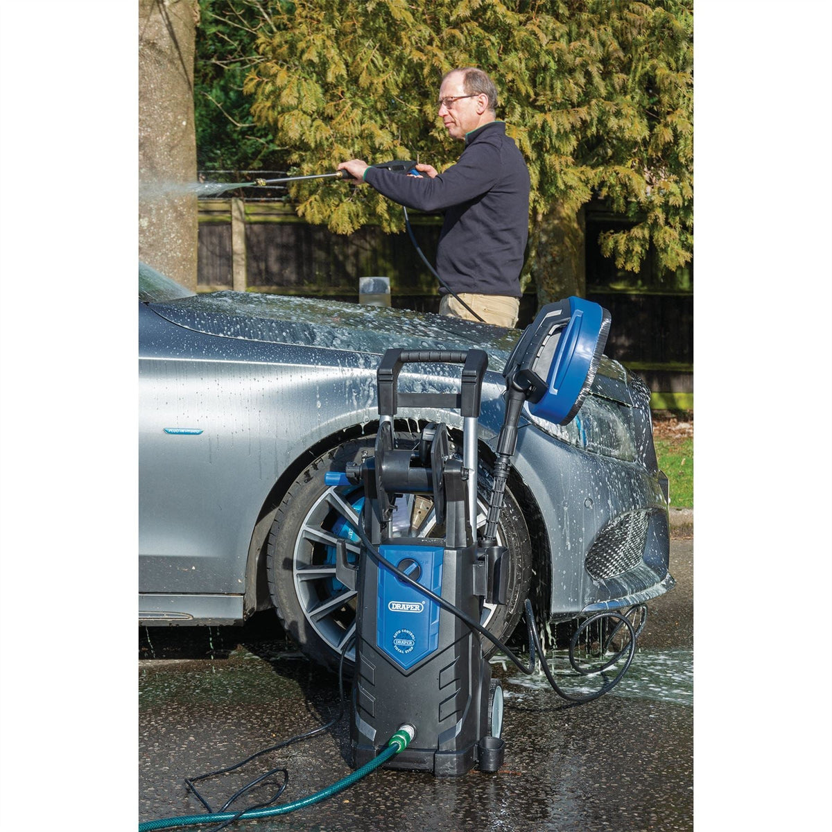 Draper 230V Pressure Washer 2100W 165bar 98678  White Rose Tools