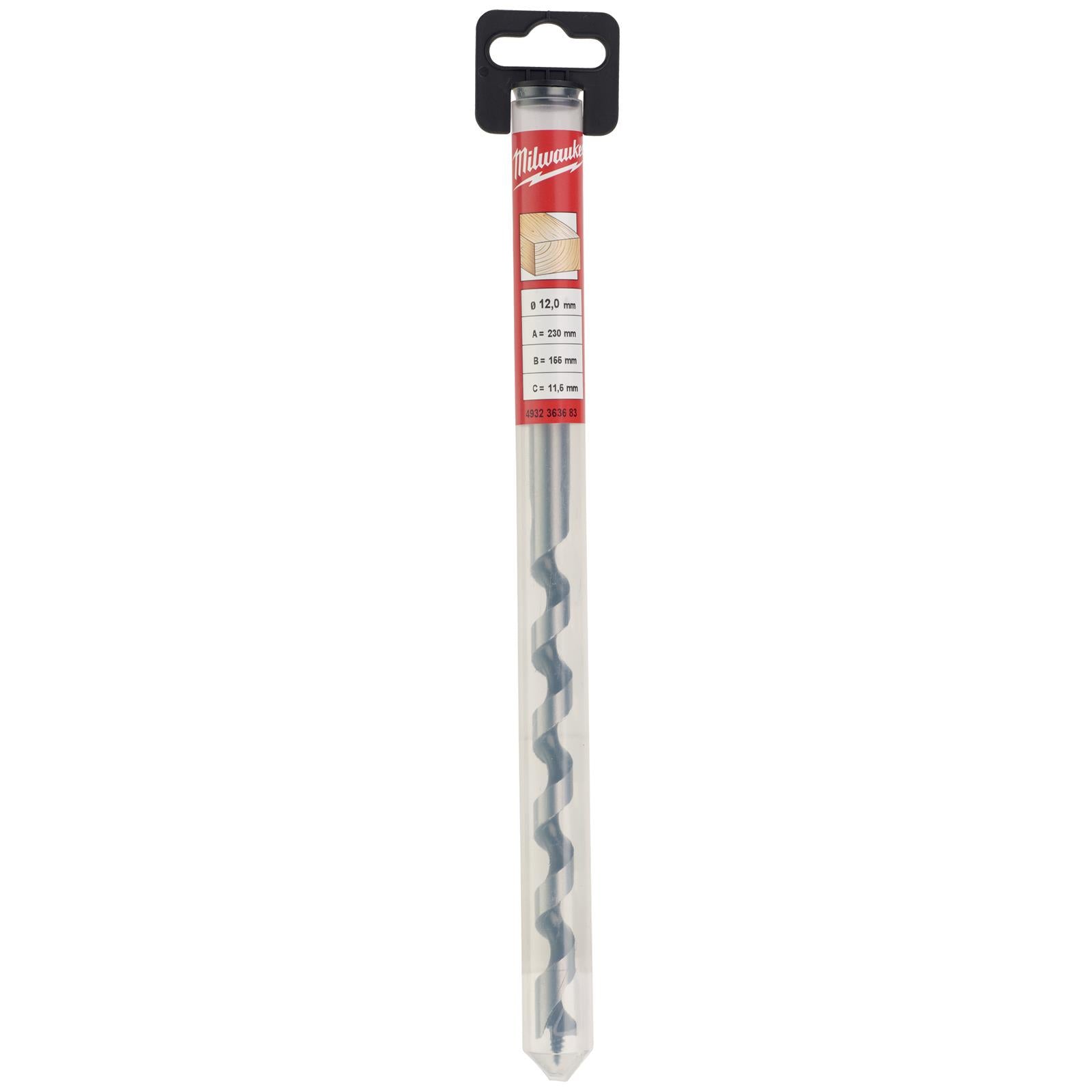 Milwaukee Wood Auger Drill Bits 230mm Overall Length 