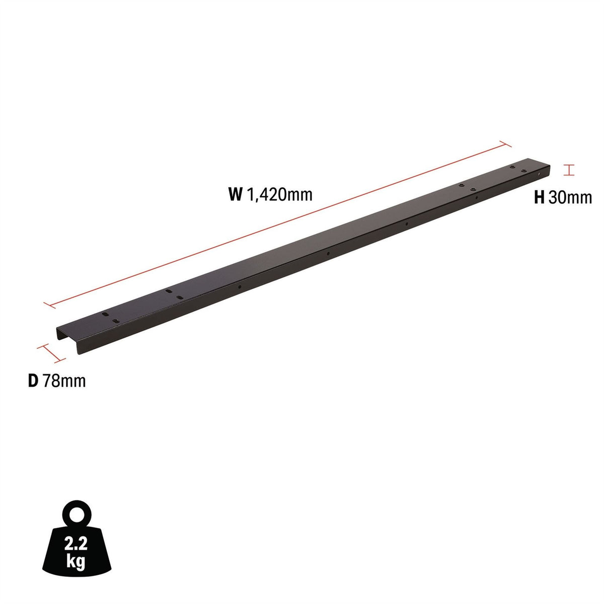 BUNKER Modular Side Wall Double Bracket 33198  White Rose Tools