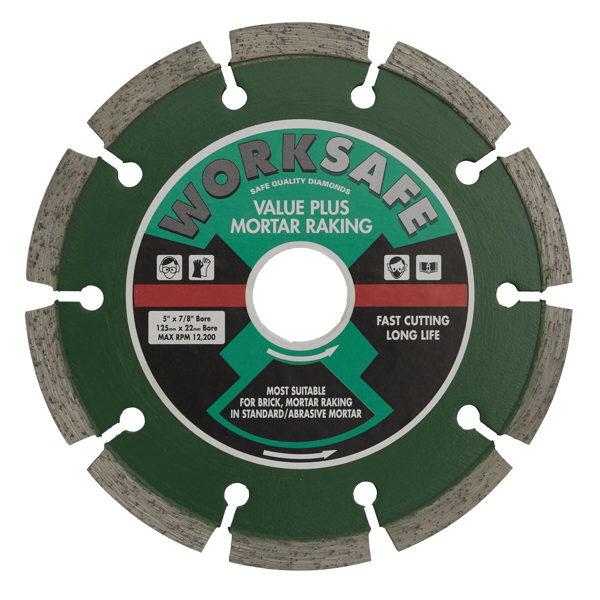 Worksafe by Sealey Value Plus Diamond Blade Ø125 x 22mm