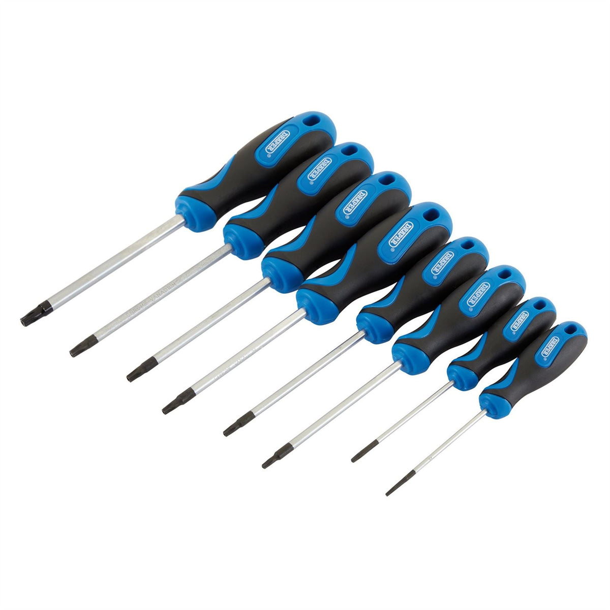Draper TX-STAR® and Draper TX-STAR® Security Soft Grip Screwdriver Set (8 Piece) 34251  White Rose Tools