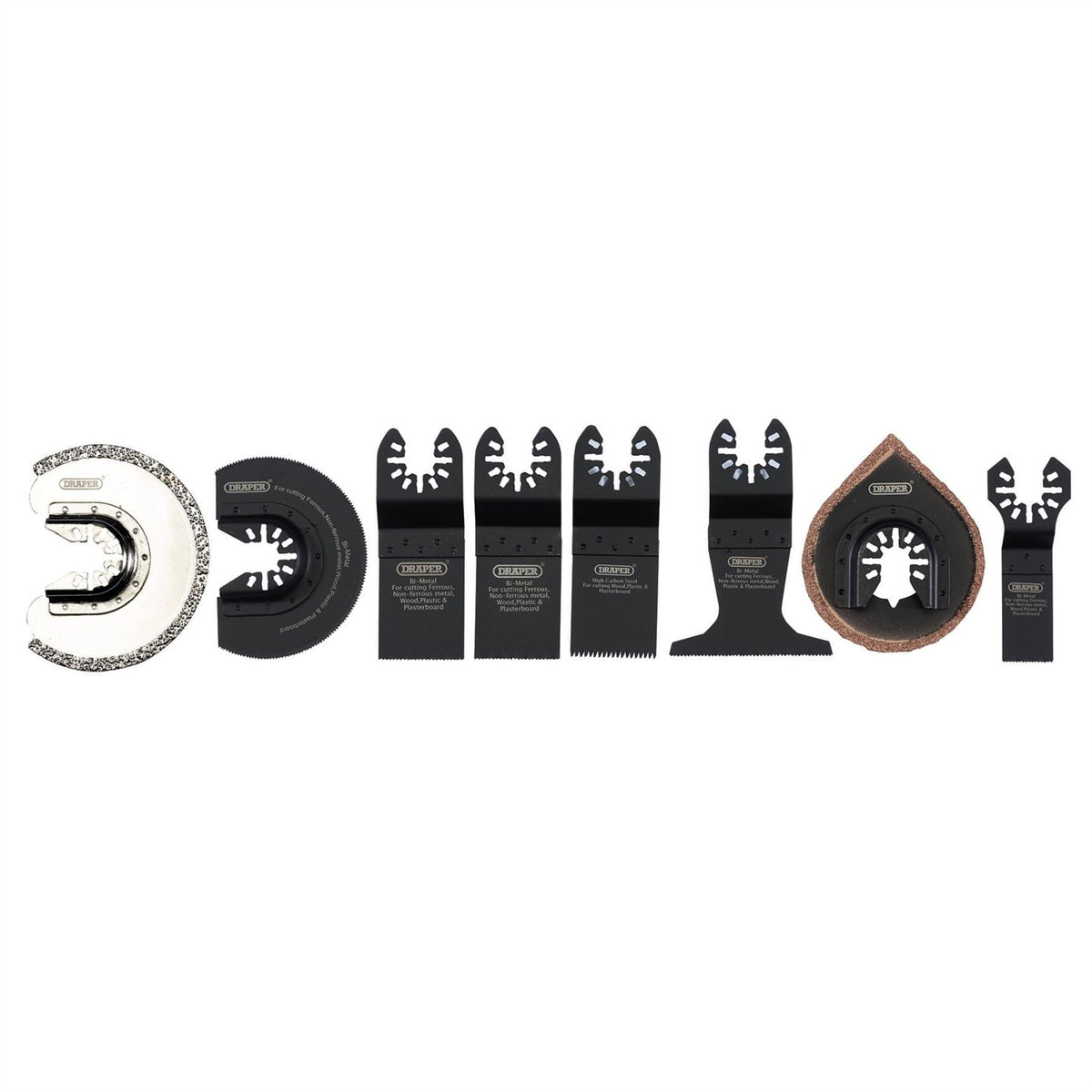 Draper Oscillating Multi-Tool Blade Set Including Ceramics (8 Piece) 70480  White Rose Tools
