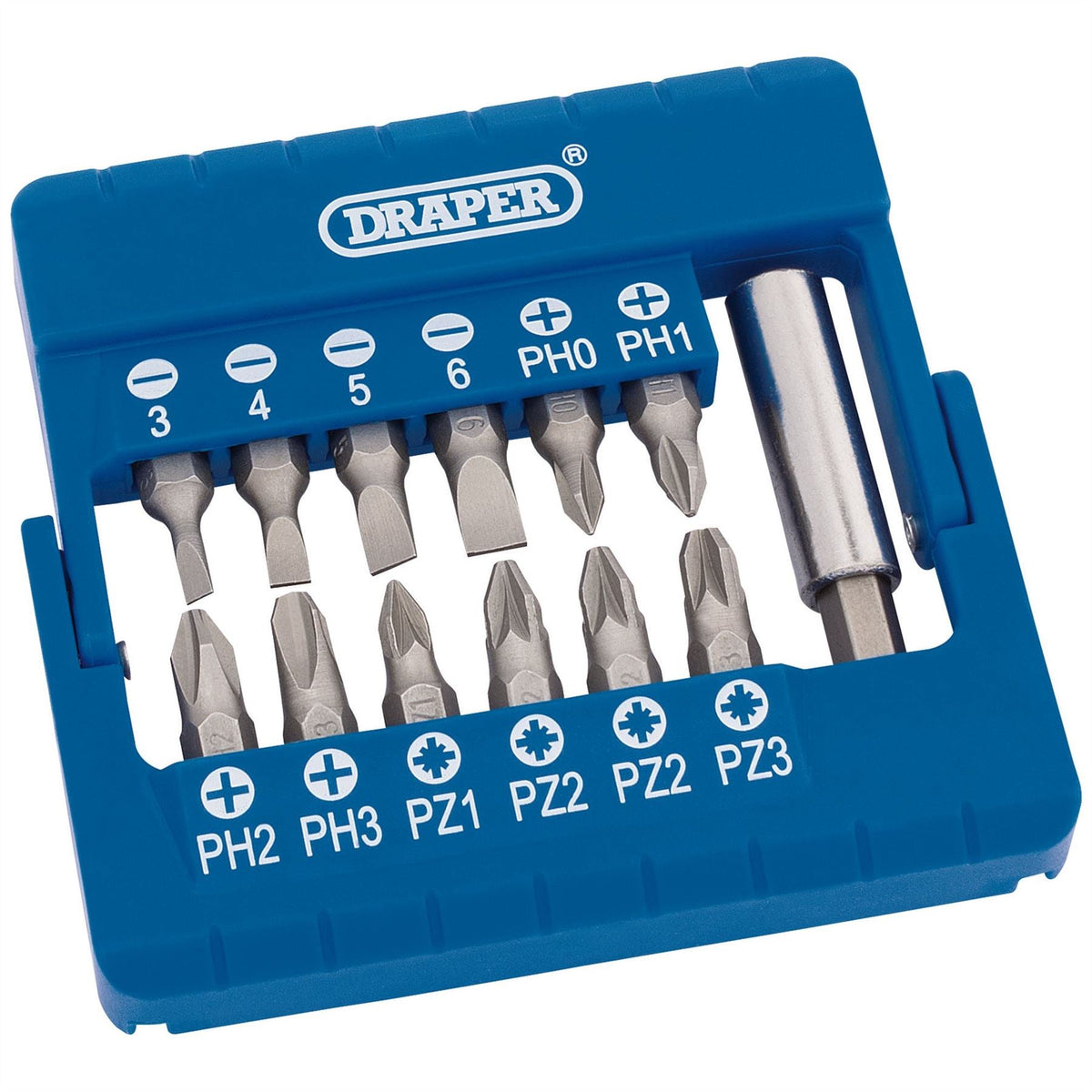 Draper Screwdriver and Magnetic Bit Holder Set (13 Piece) 82392  White Rose Tools