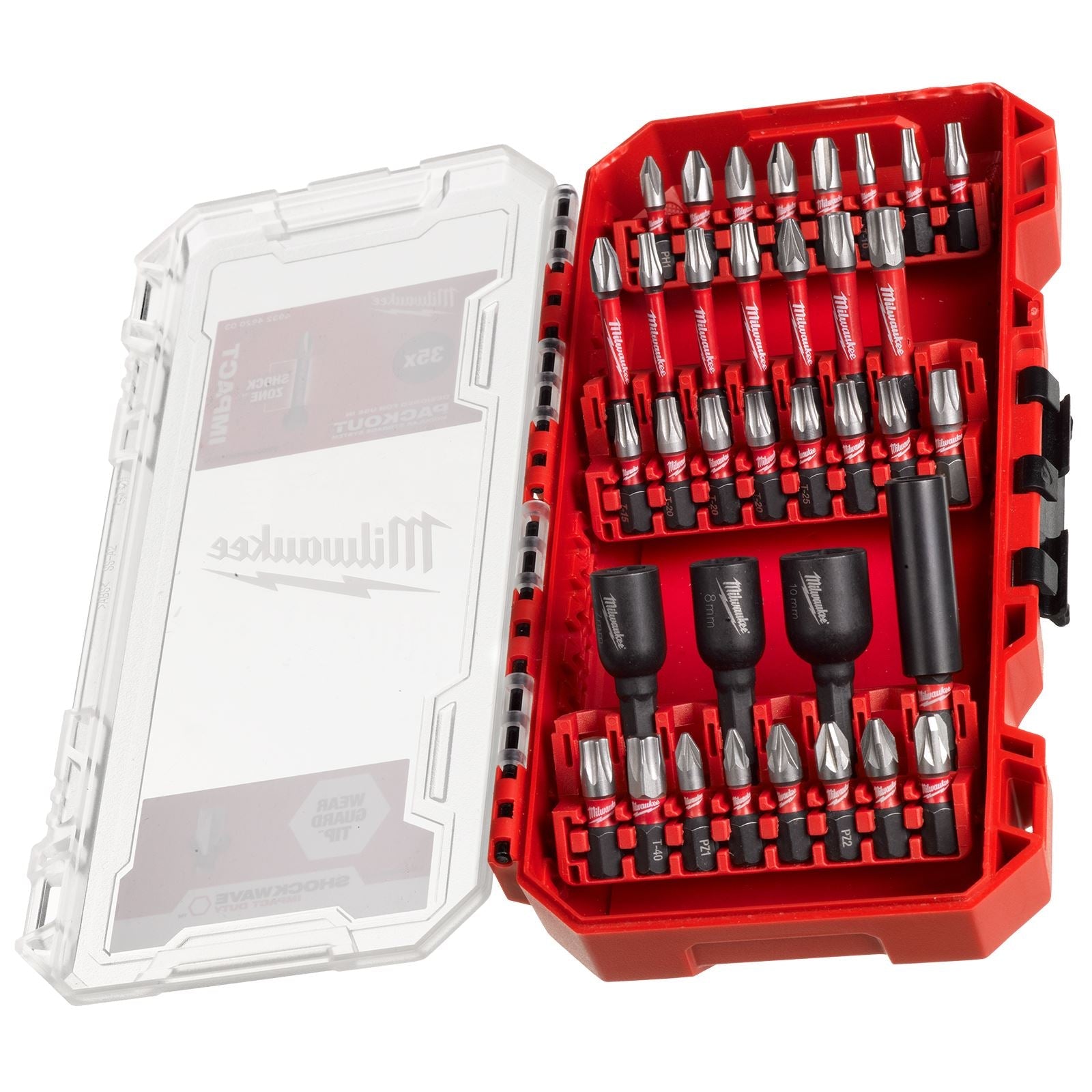Milwaukee Screwdriver and Nut Driver Bit Set 35 Piece SHOCKWAVE Impact Duty 