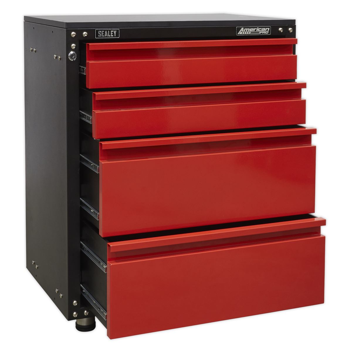Sealey American Pro Modular 4 Drawer Cabinet with Worktop 665mm 