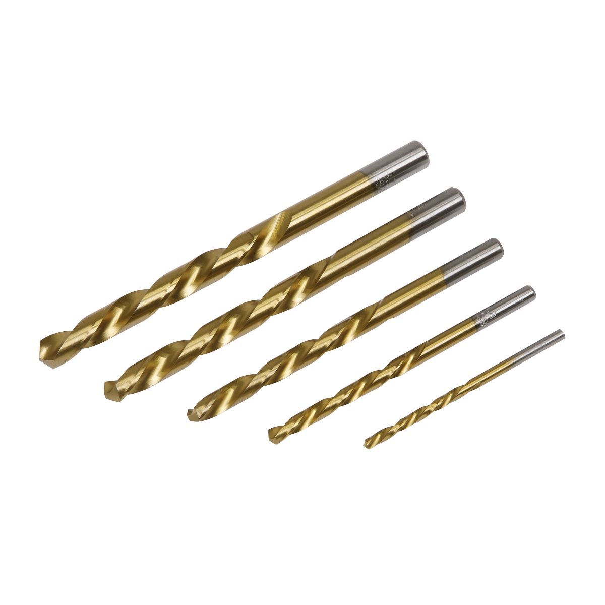 Sealey 5 Piece Left Hand Spiral Drill Bit Set Screw Stud Extraction Remover Removal 