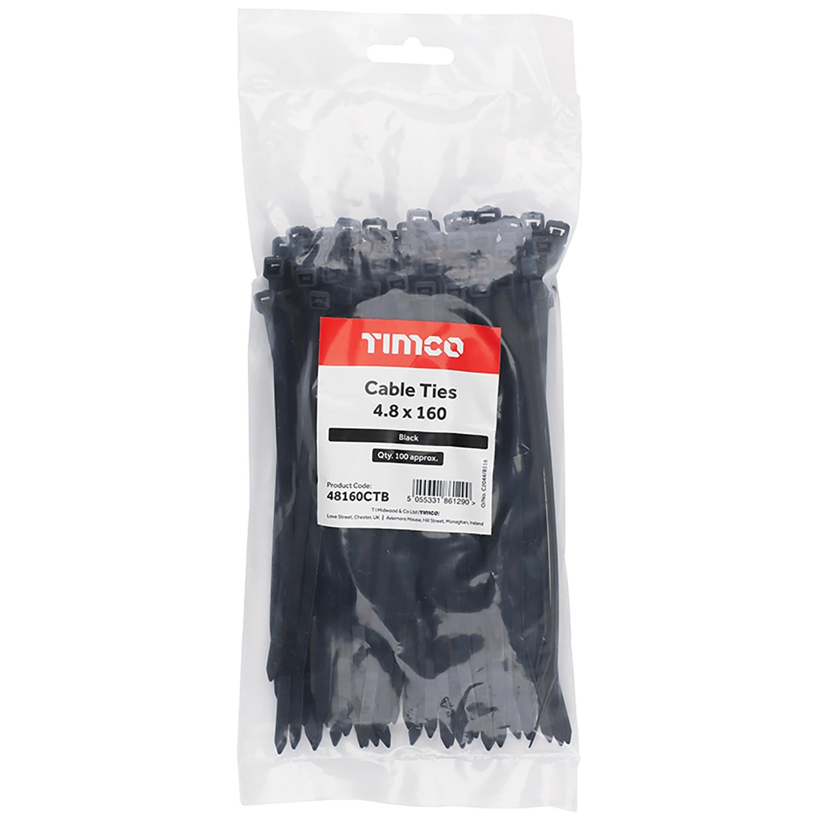 TIMCO Cable Ties Tie Wraps Black BS EN 62275 - Choose Size