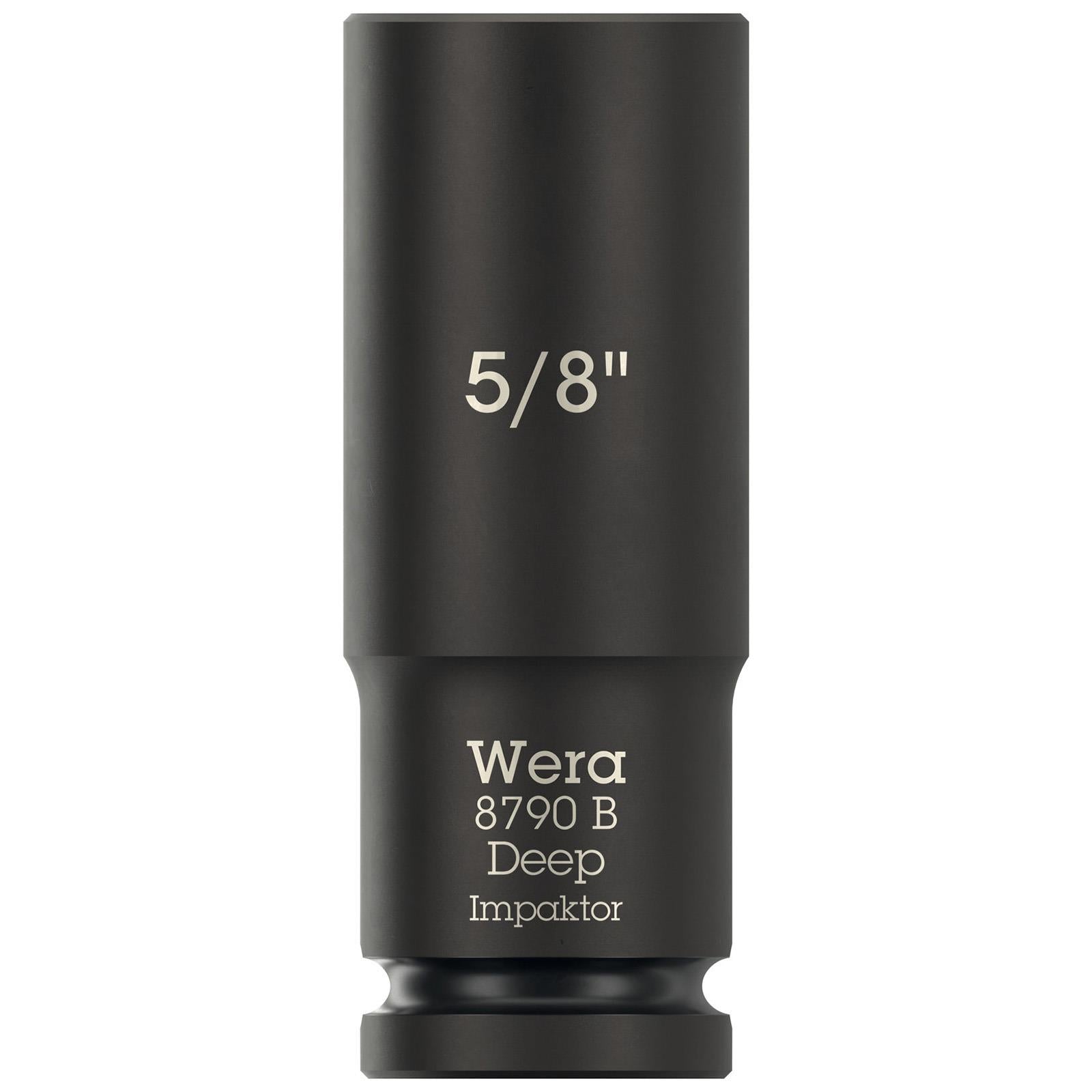 Wera Impact Socket Deep 3/8" Drive 8790 B Impaktor Metric Imperial - Choose Size  White Rose Tools