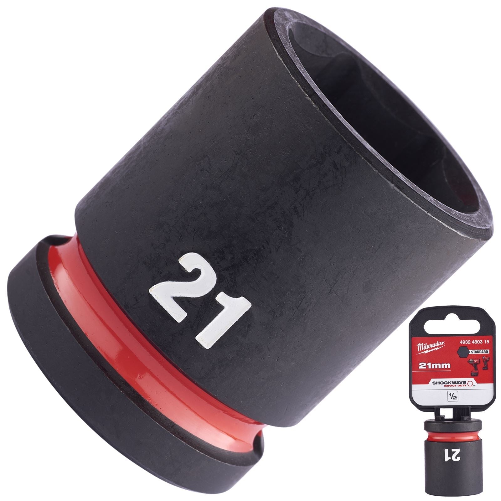 Milwaukee Impact Sockets Standard 1/2" Drive 8-32mm SHOCKWAVE Impact Duty 