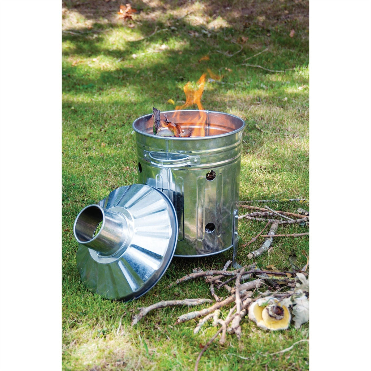 Draper Galvanised Mini Incinerator 15L 53250  White Rose Tools