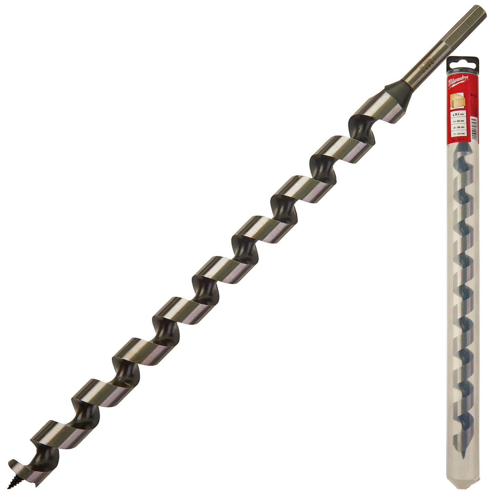 Milwaukee Wood Auger Drill Bits 460mm Overall Length 