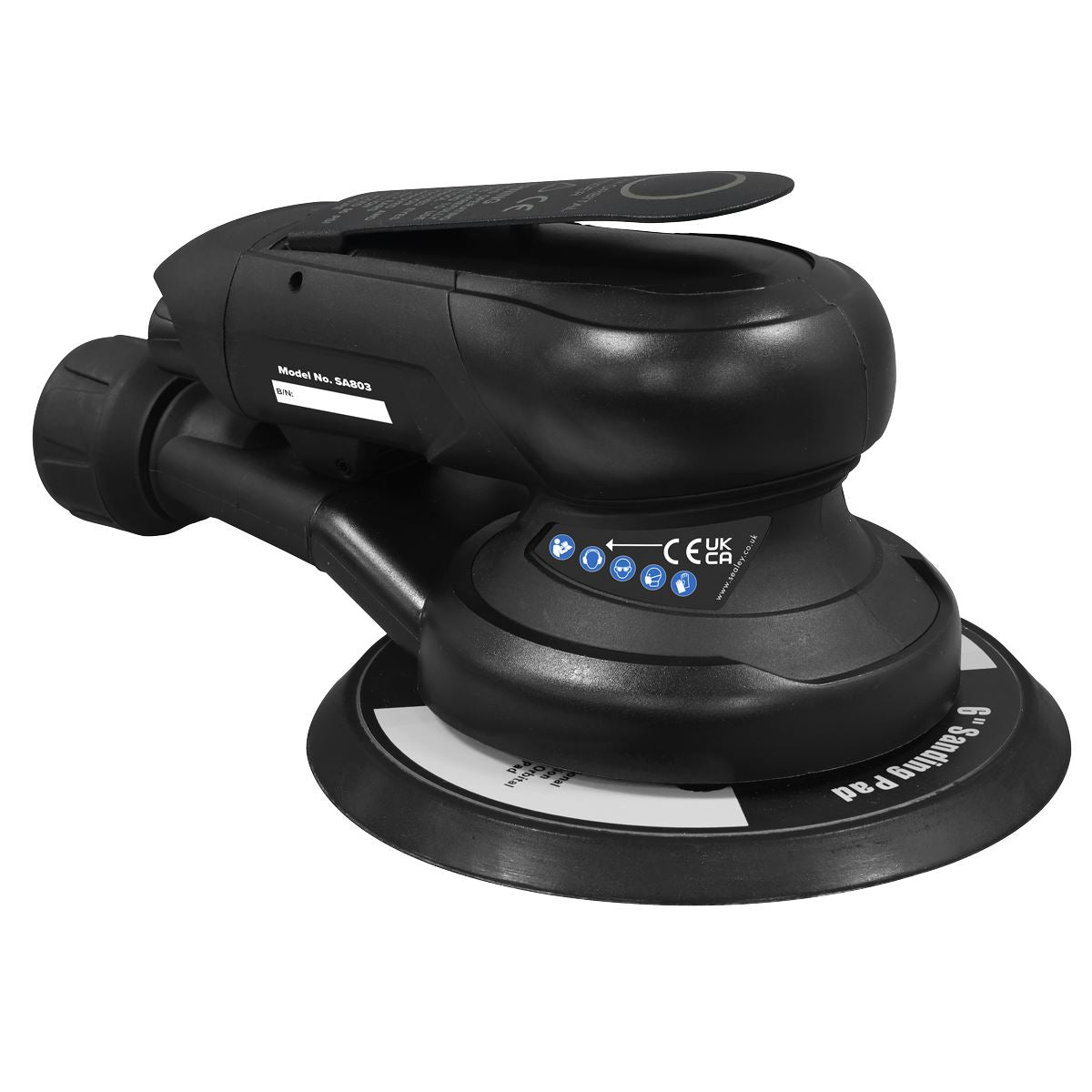 Sealey Premier Air Palm Orbital Sander 6" Ø150mm Dust-Free