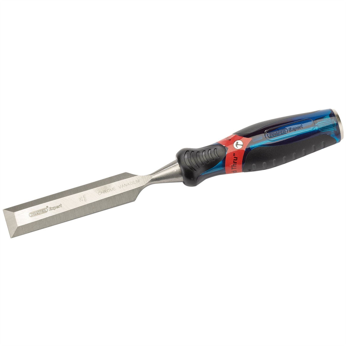 Draper Expert Soft Grip 'Pound Thru' Bevel Edge Wood Chisel 25 x 140mm 24408  White Rose Tools