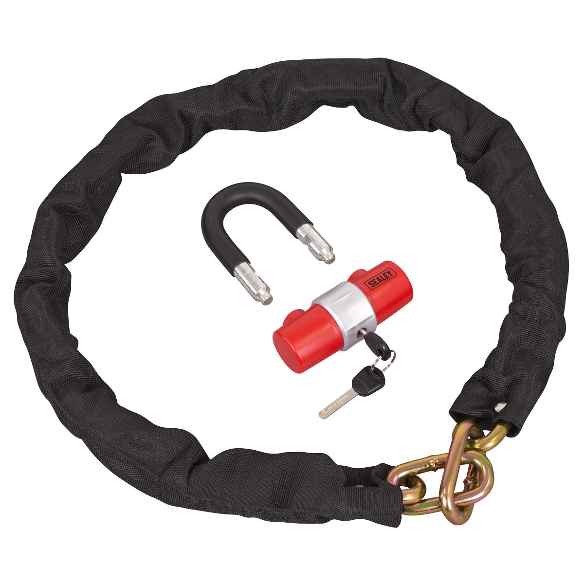 Sealey Motorcycle Chain Lock 1.2m  White Rose Tools