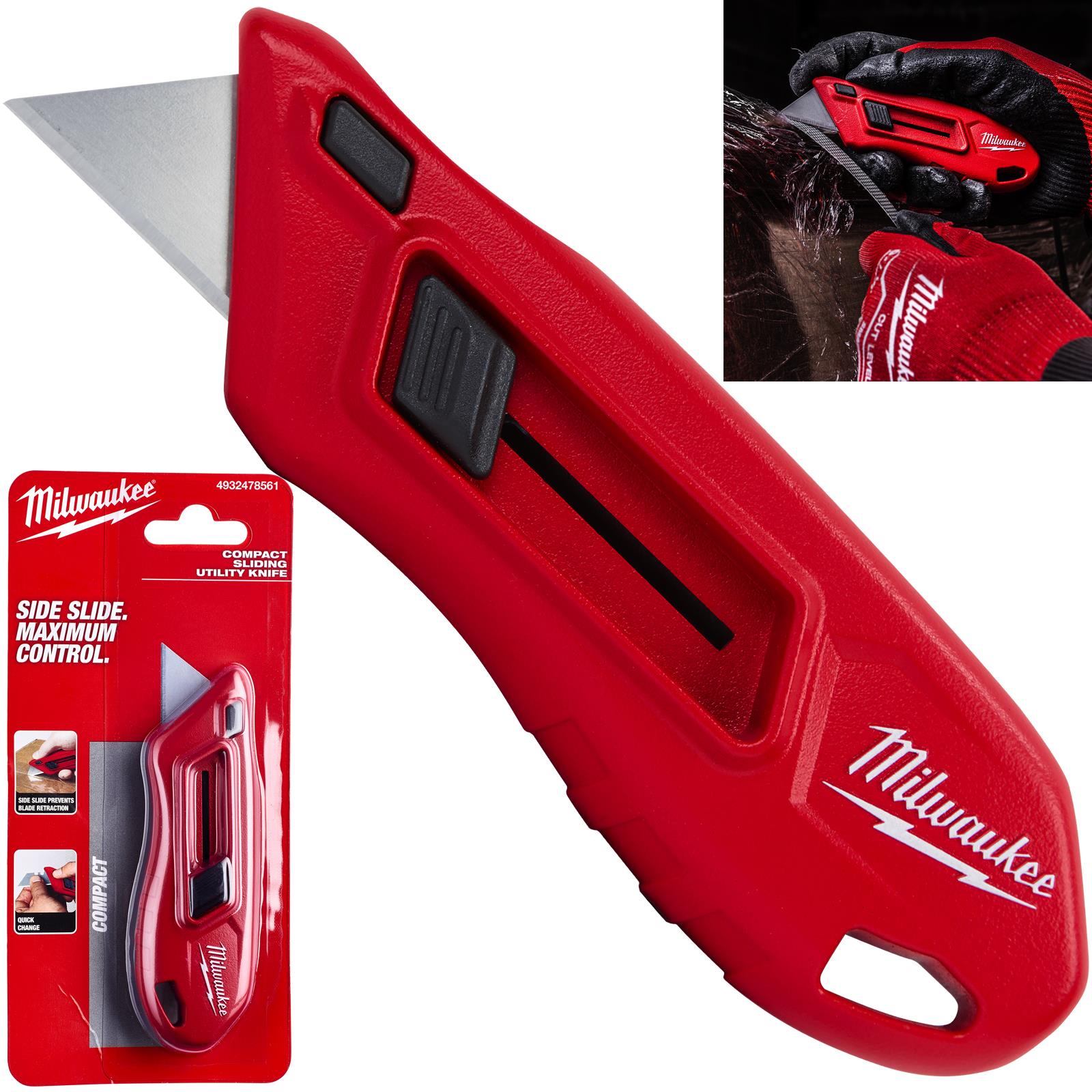 Milwaukee Compact Sliding Retractable Utility Knife Cutting Blade
