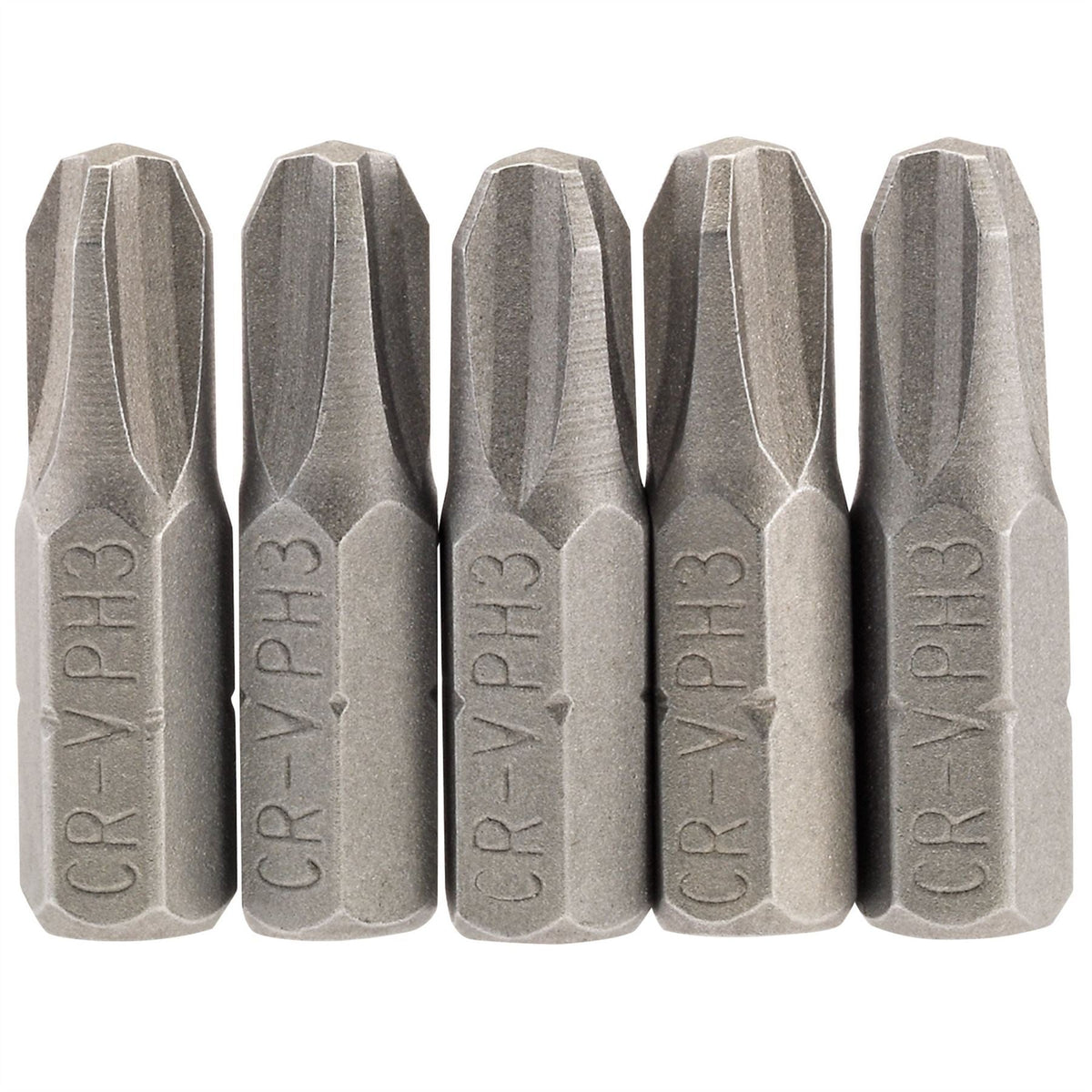 Draper Cross Slot Insert Bit 1/4" Hex 25mm Long No.3 (Pack of 5) 64023  White Rose Tools