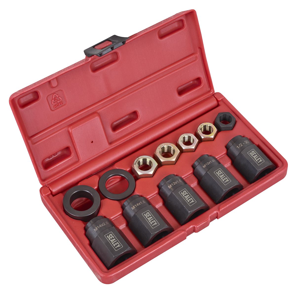 Sealey Wheel Stud Installer Kit 12pc  White Rose Tools