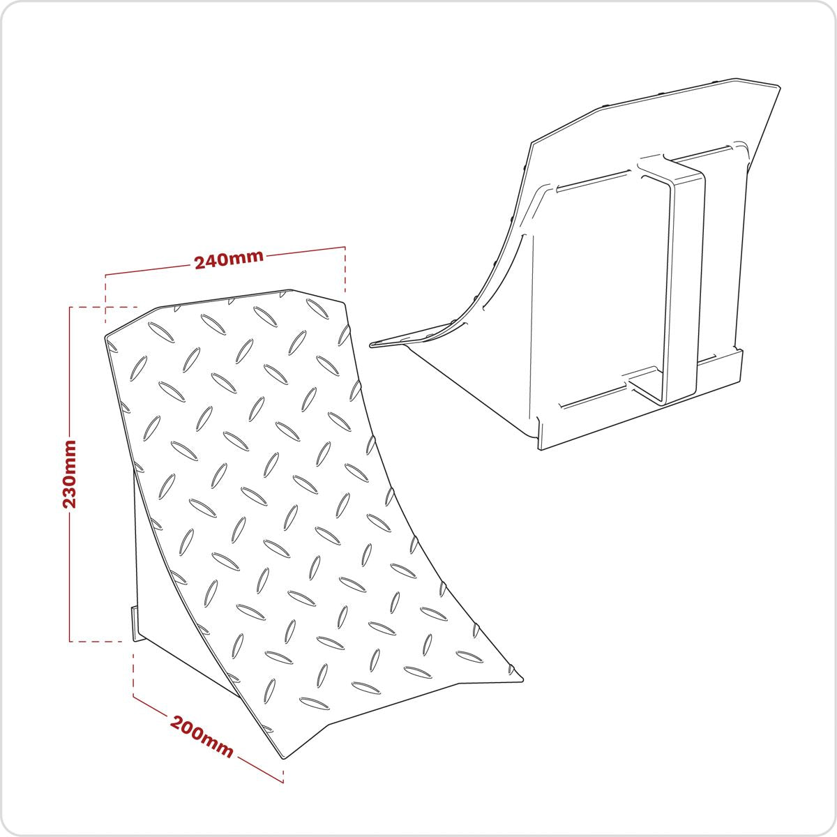 Sealey Heavy-Duty Steel Wheel Chock - Single 