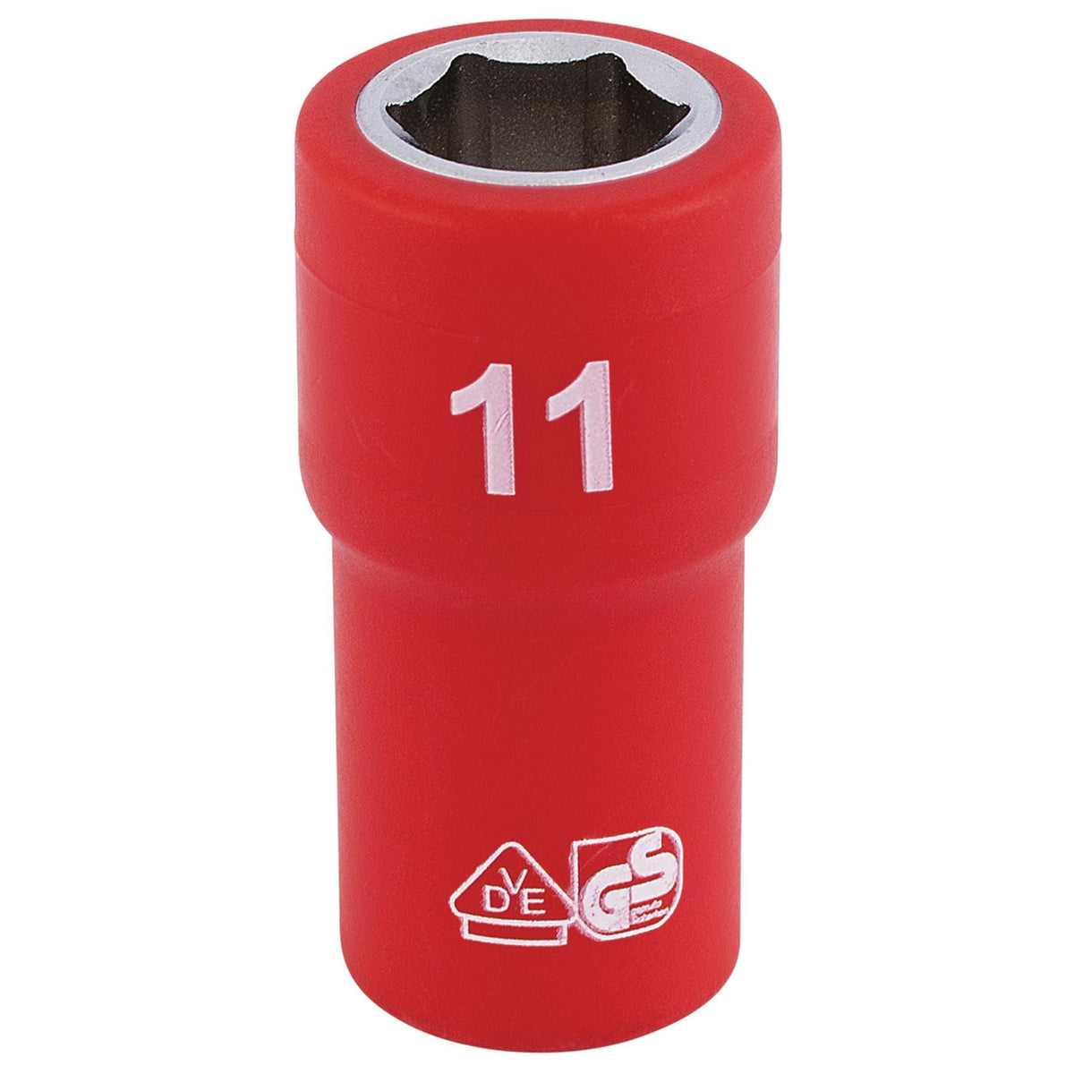 Draper Expert Fully Insulated VDE Socket 1/4" Sq. Dr. 11mm 31485  White Rose Tools