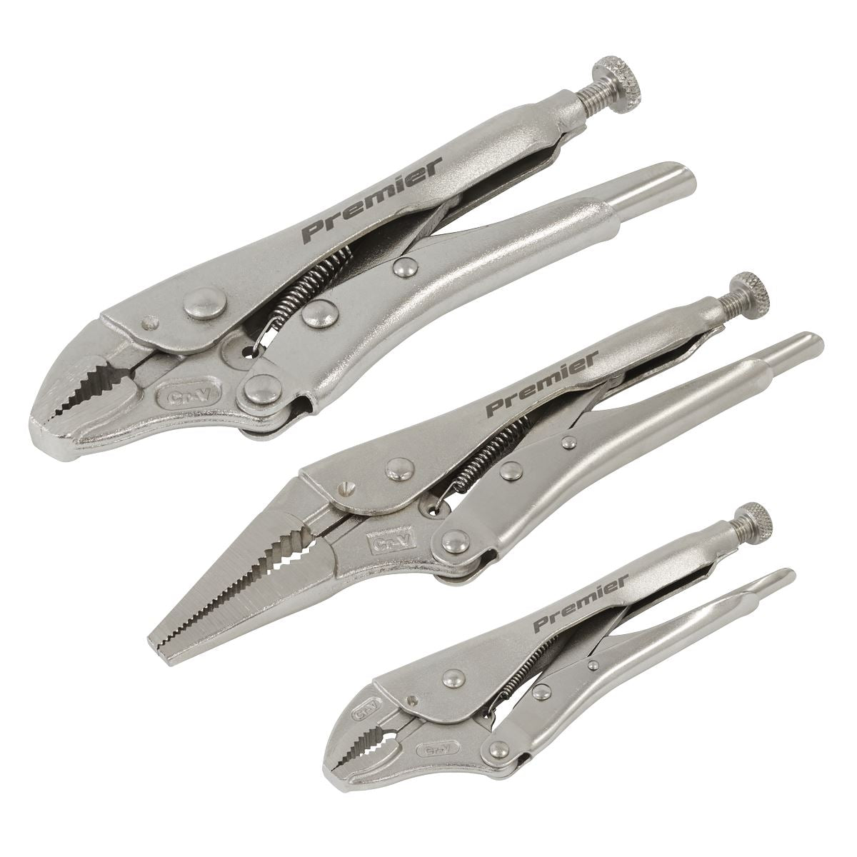 Sealey Premier Locking Pliers Set 3pc  White Rose Tools