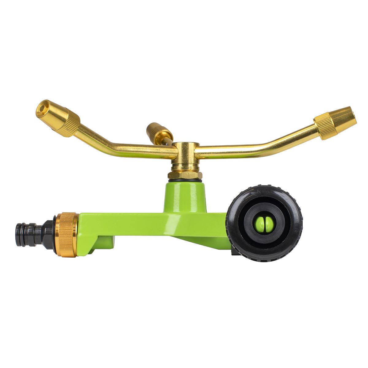 Sealey 3-Arm Brass Sprinkler with Metal Wheeled Base  White Rose Tools