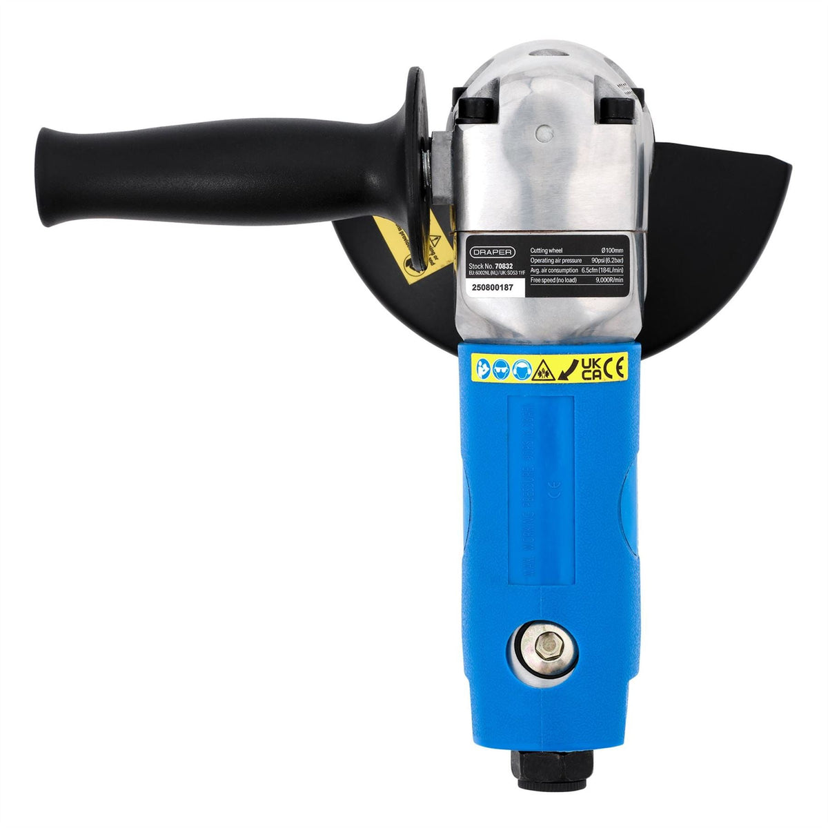 Draper Air Angle Grinder 100mm 70832  White Rose Tools