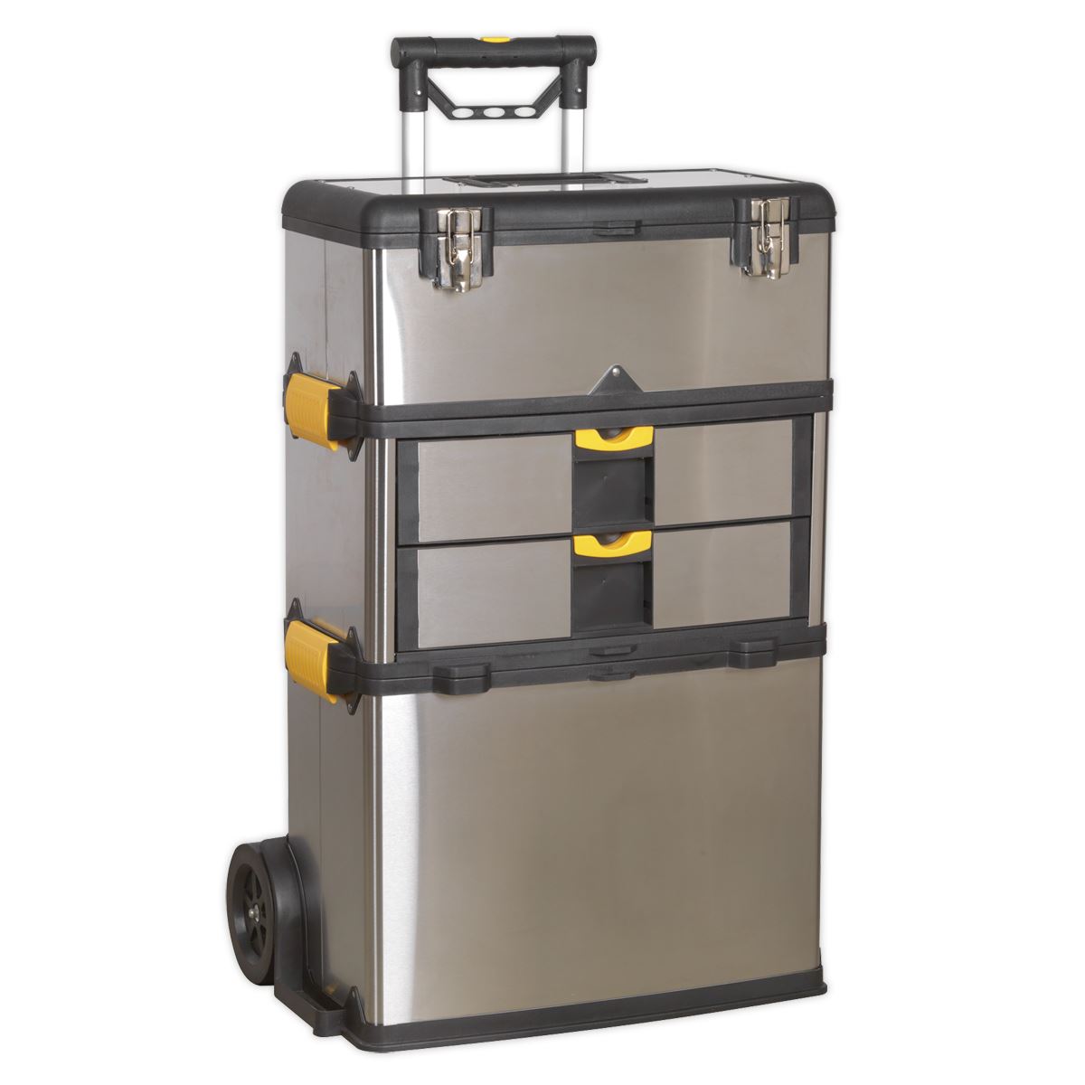 Sealey Mobile Stainless Steel/Composite Toolbox - 3 Compartment 