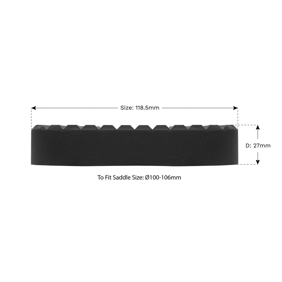Sealey Safety Rubber Trolley Jack Pad Type A To Fit 100-106mm Saddle