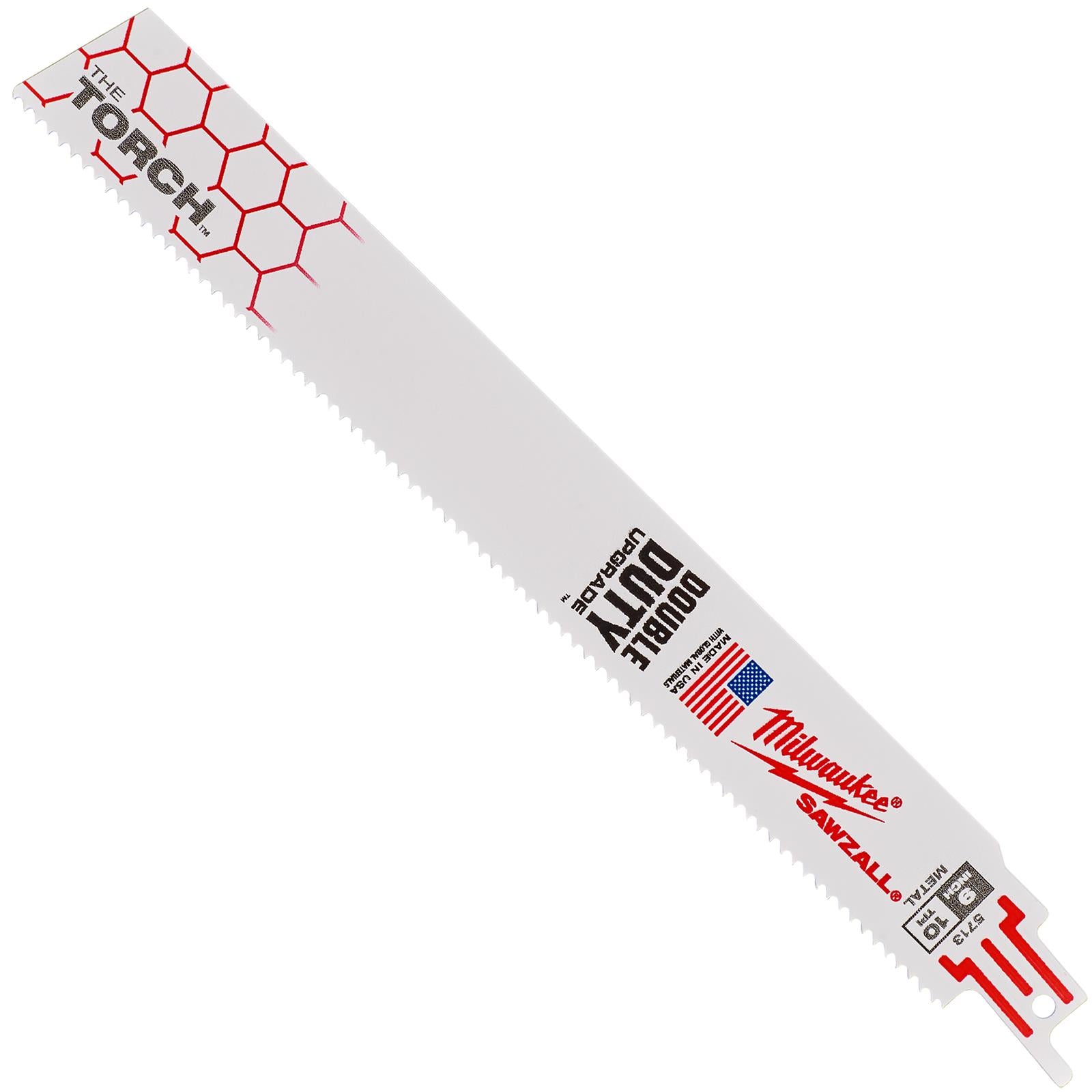 Milwaukee Reciprocating Saw Blade Sawzall 230mm 10 TPI 25 Pack Metal TORCH Demolition Blade