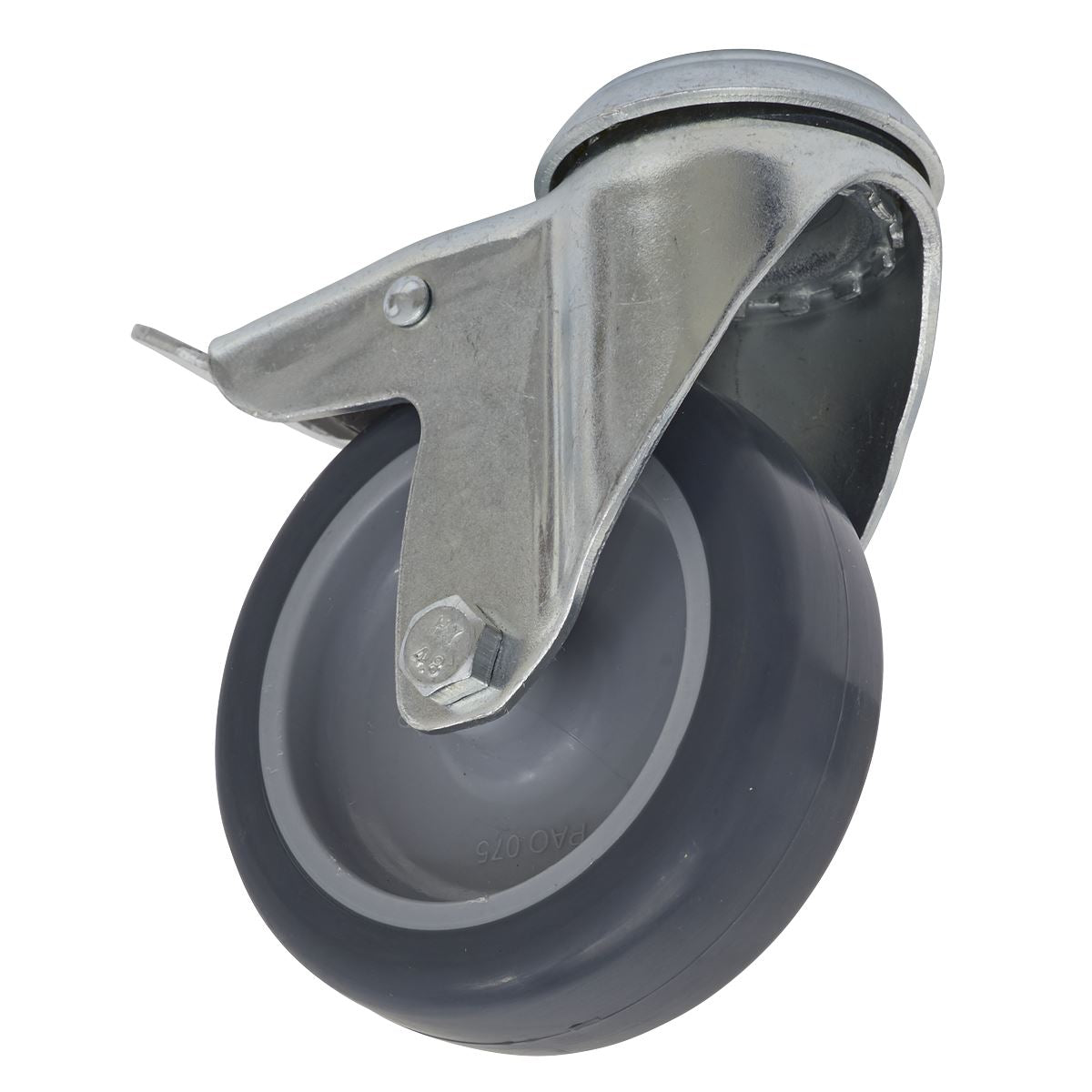 Sealey Castor Wheel Bolt Hole Swivel with Total Lock Ø75mm 
