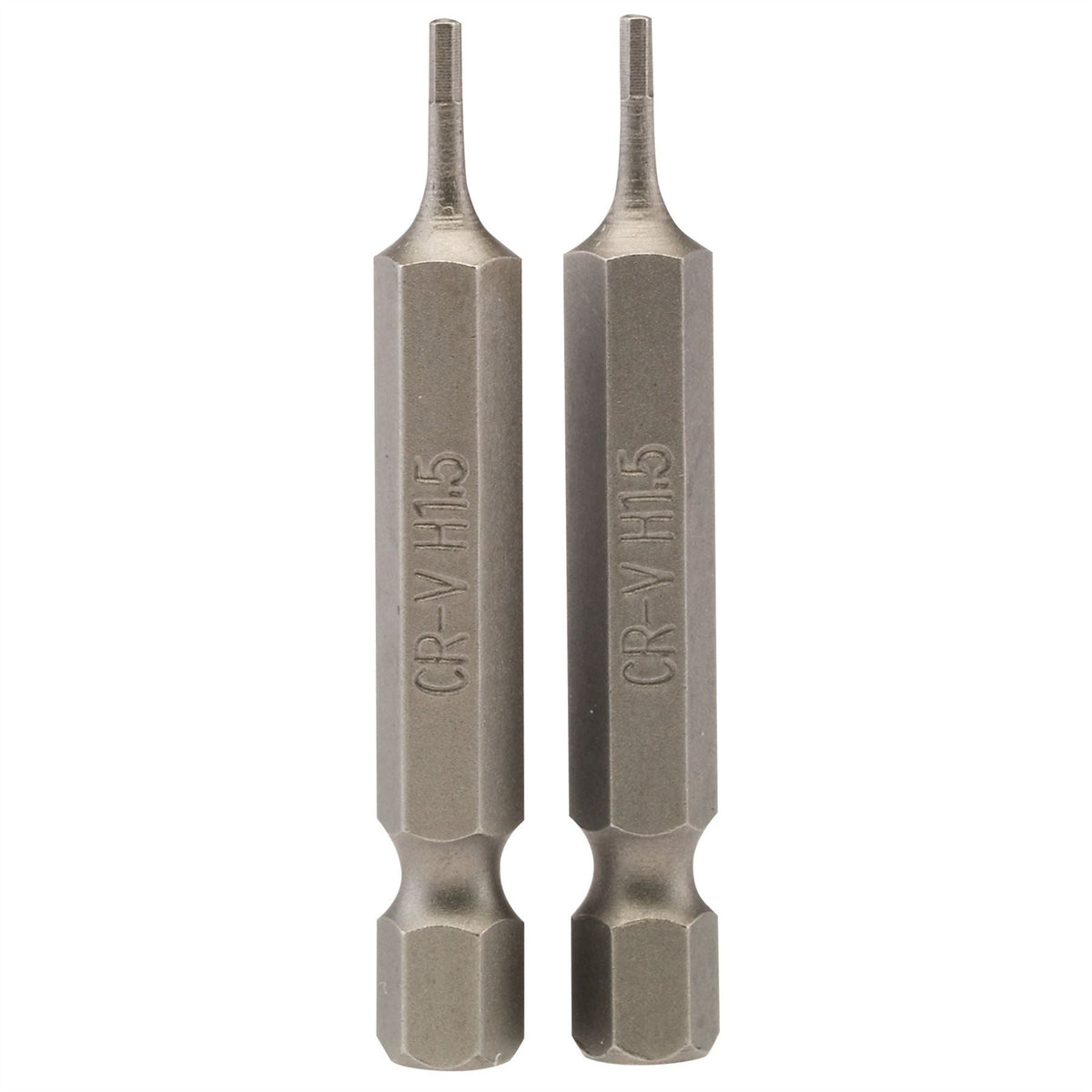 Draper Hexagonal Insert Bit 1.5mm 1/4" Hex 50mm Long (Pack of 2) 64243  White Rose Tools