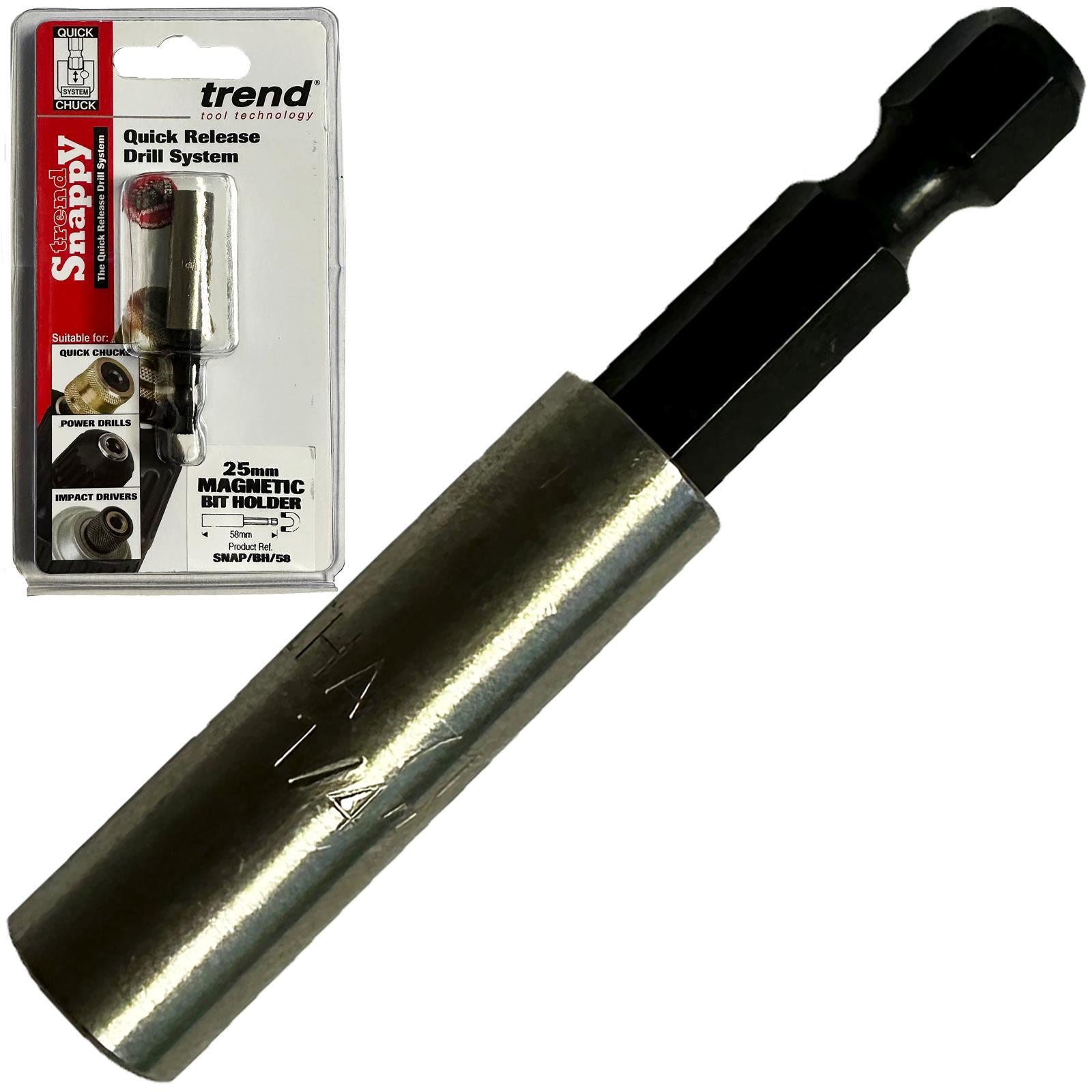 Trend Snappy 25mm Bit Holder 58mm  SNAP/BH/58