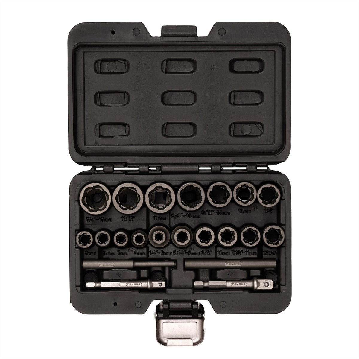 Draper Impact Nut and Bolt Remover Set (21 Piece) 31803  White Rose Tools