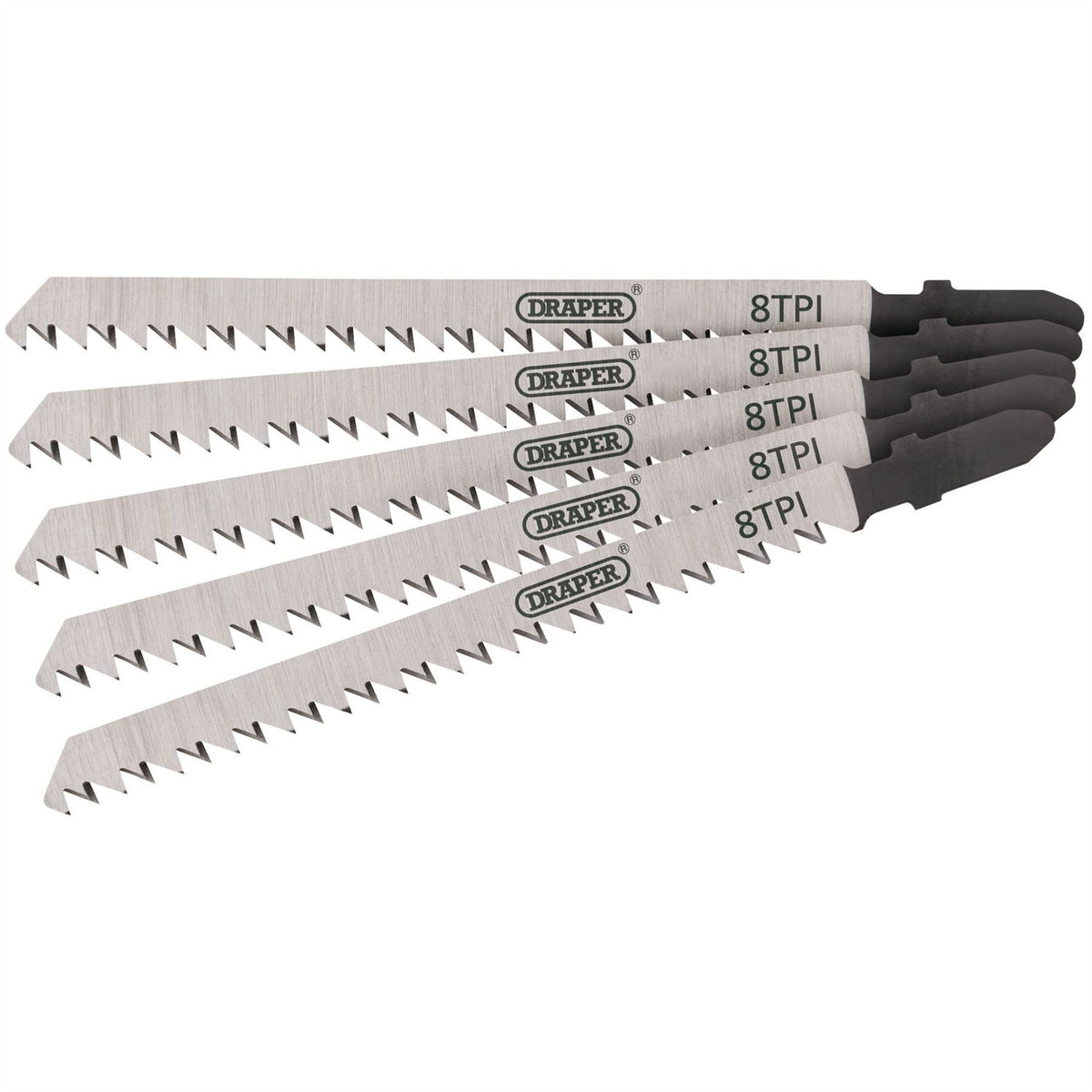 Draper DT301CD Jigsaw Blade Set 115mm (5 Piece) 81728  White Rose Tools