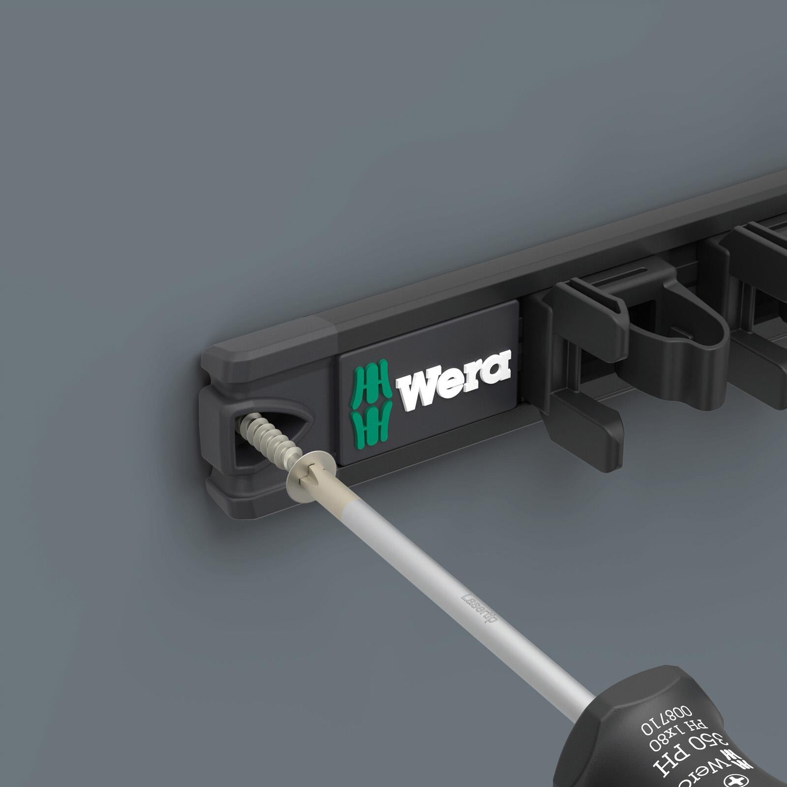 Wera Screwdriver Storage Rack 9611 Magnetic Rail for 9 Kraftform Screwdrivers Empty