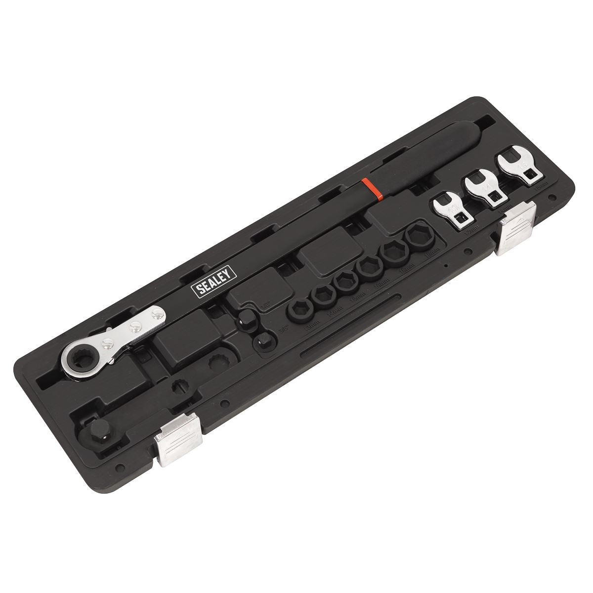 Sealey Extended Reach Ratchet Action Auxiliary Belt Tension Tool Kit  White Rose Tools