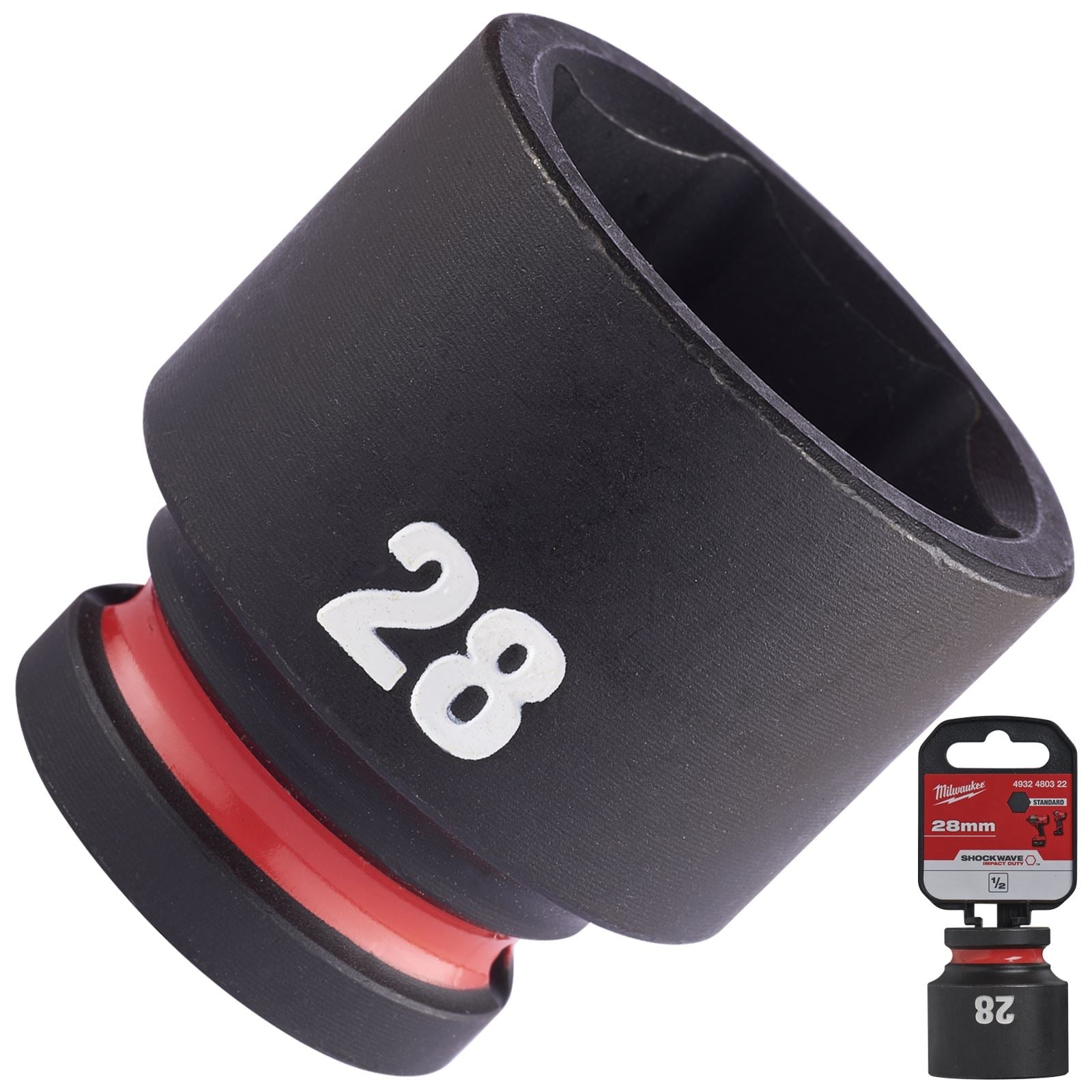 Milwaukee Impact Sockets Standard 1/2" Drive 8-32mm SHOCKWAVE Impact Duty 