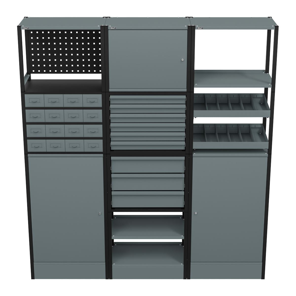 Sealey Modular Racking System Combo 1.74m  White Rose Tools
