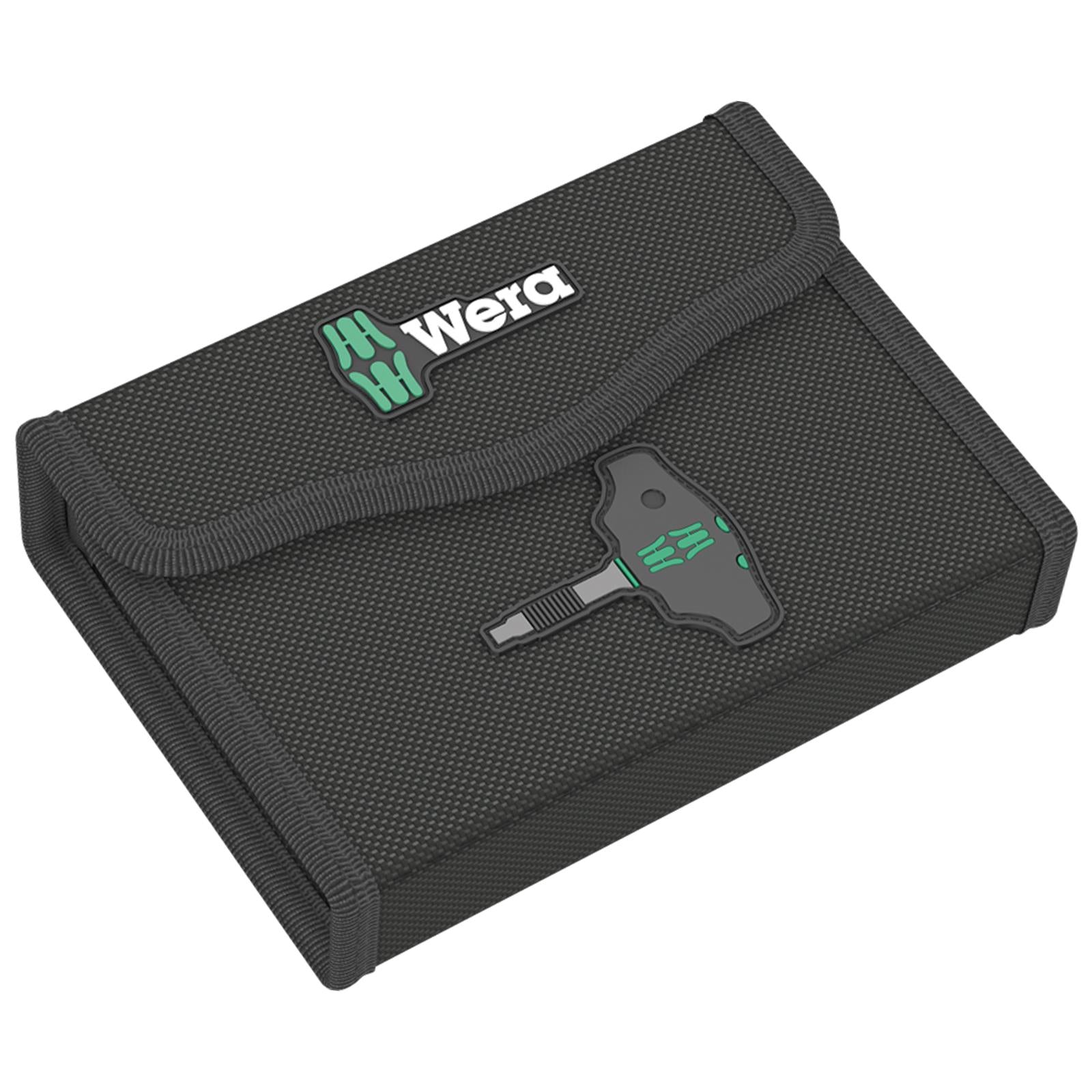 Wera T-Handle Adaptor Screwdriver 1/4" Drive with Ratchet Function 400 RA Set 2 9 Pieces 6-13mm Sockets