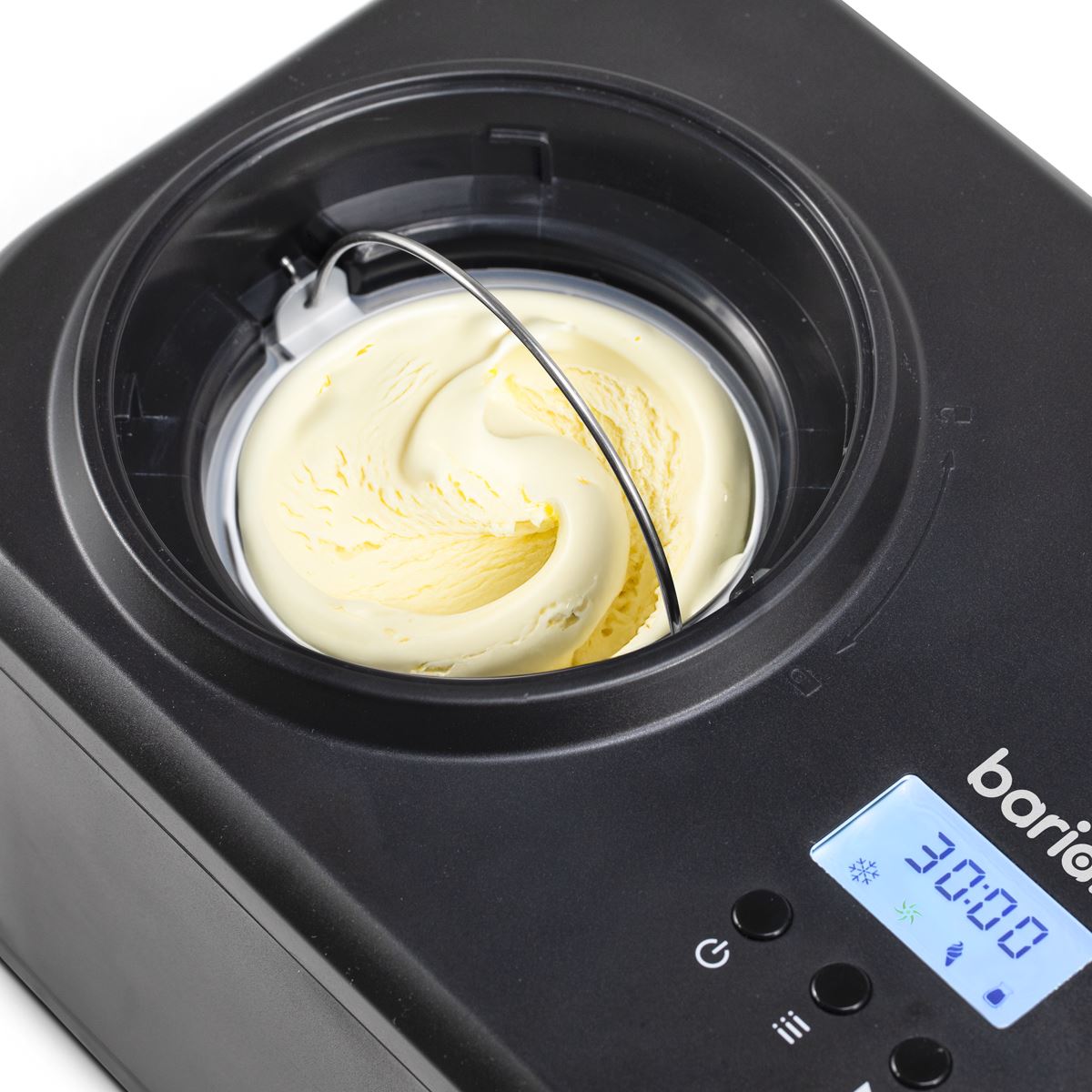 Baridi Automatic Churning Ice Cream Machine 1L - Black  White Rose Tools