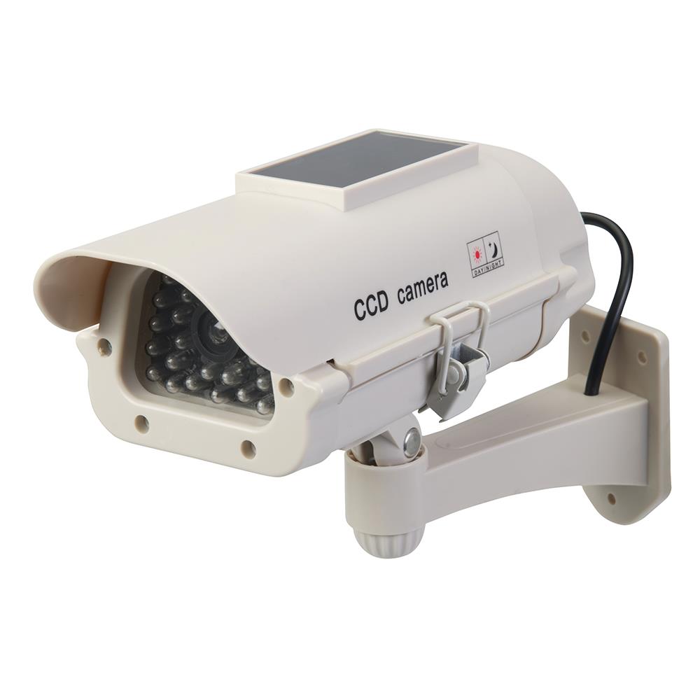 Silverline Solar-Powered Dummy CCTV Camera with LED 614458