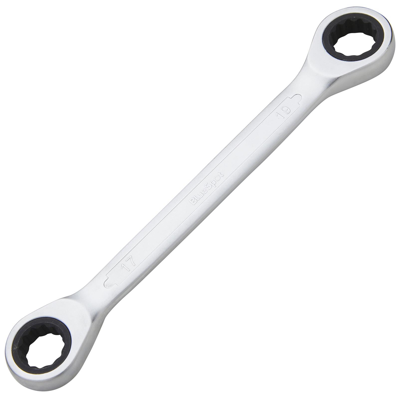 BlueSpot Ratchet Ring Spanner Double End 17mm x 19mm 72 Tooth 