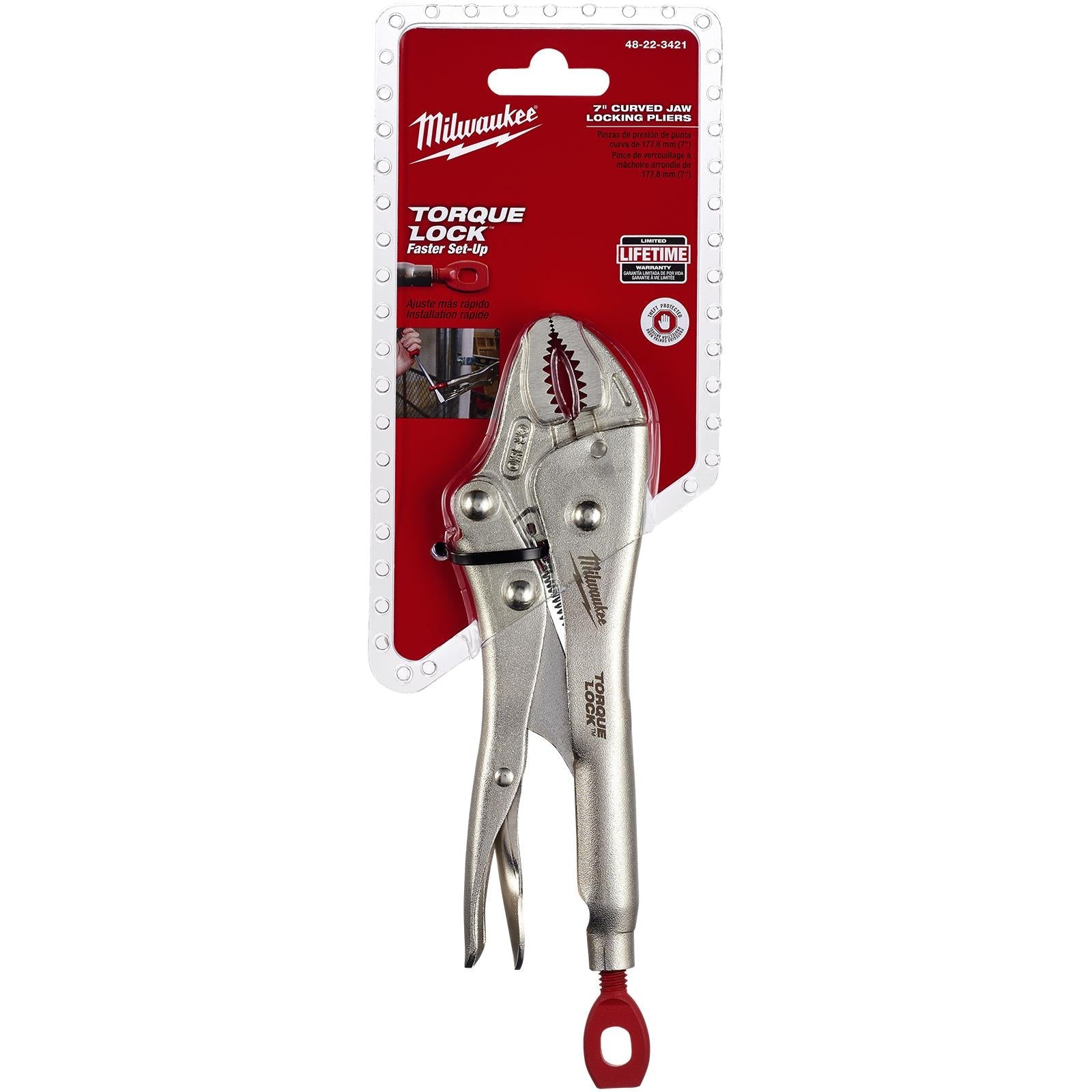 Milwaukee TORQUE LOCK Long Nose Locking Pliers 175mm 7in 