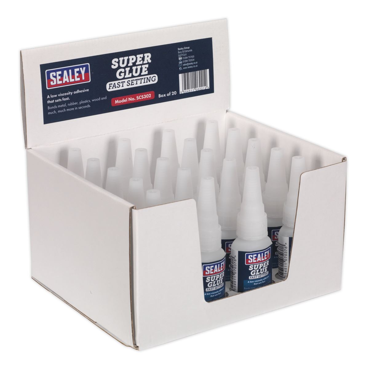 Sealey Super Glue Fast Setting 20g Pack of 20 